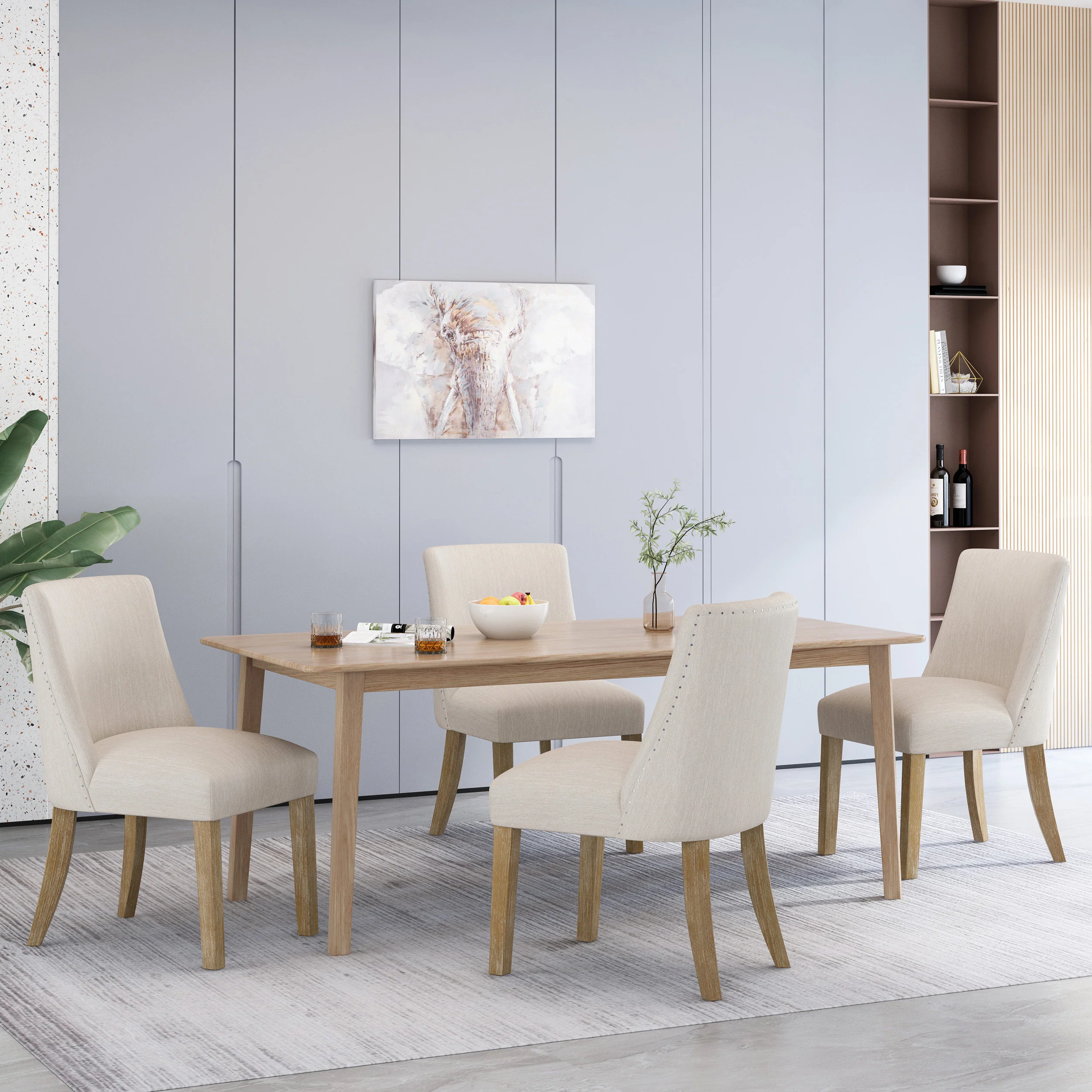 Gladwin Contemporary Fabric Dining Chairs, Set of 4 - furnishings