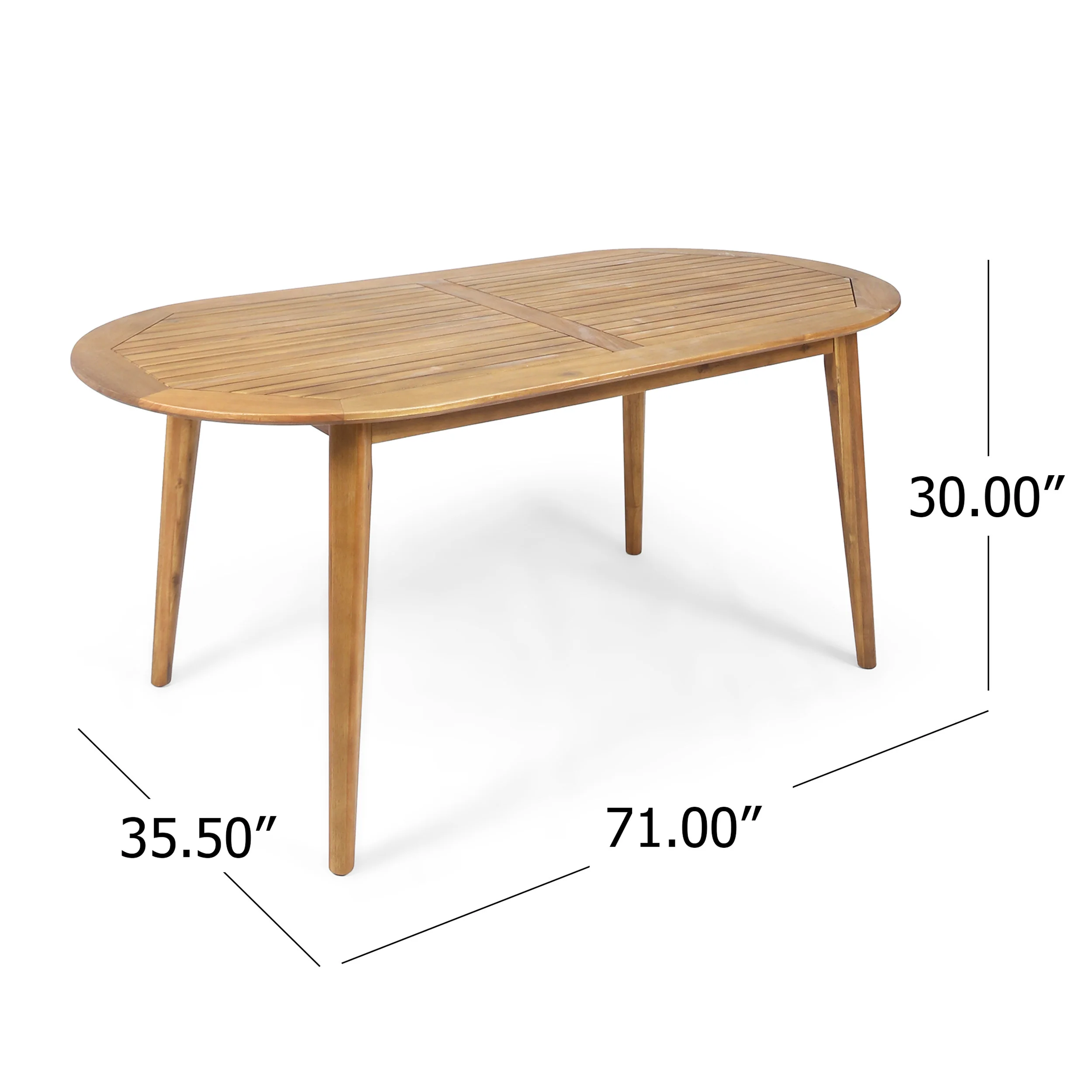 Byrd Outdoor 7 Piece Acacia Wood Dining Set - furnishings
