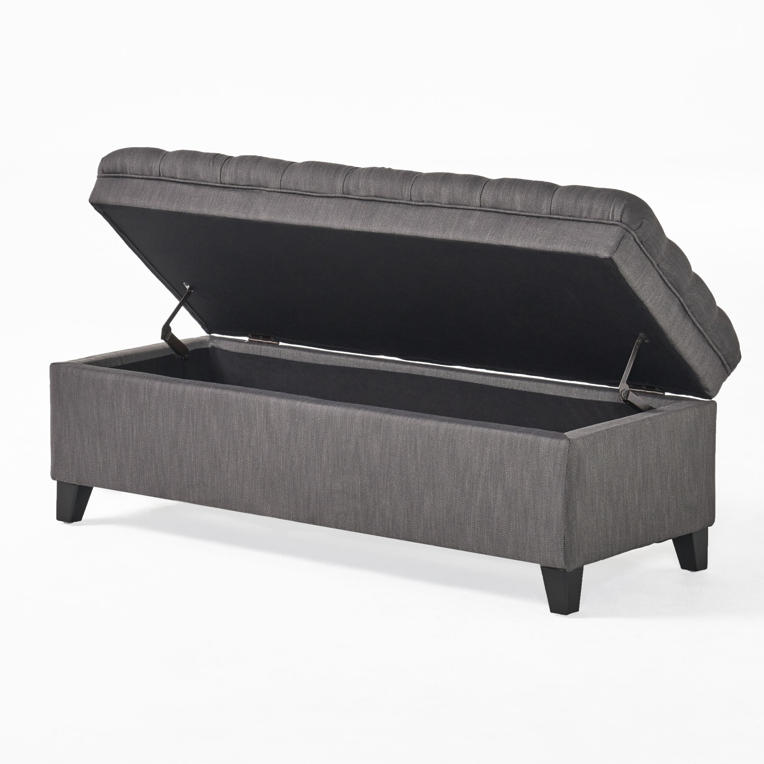 Laguna French Style Tufted Fabric Storage Ottoman Bench - furnishings