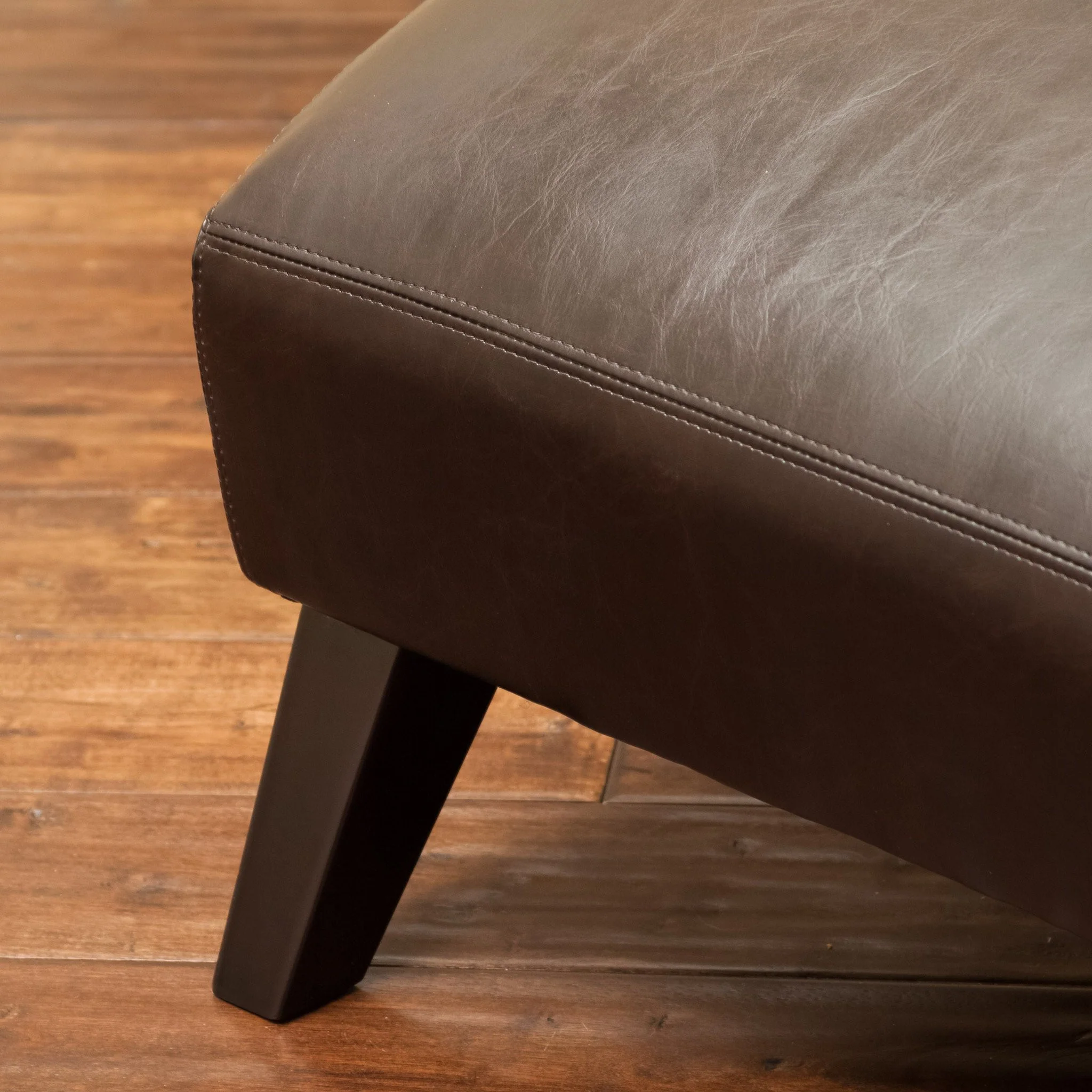 Cleveland Brown Leather Chaise Lounge Chair - furnishings
