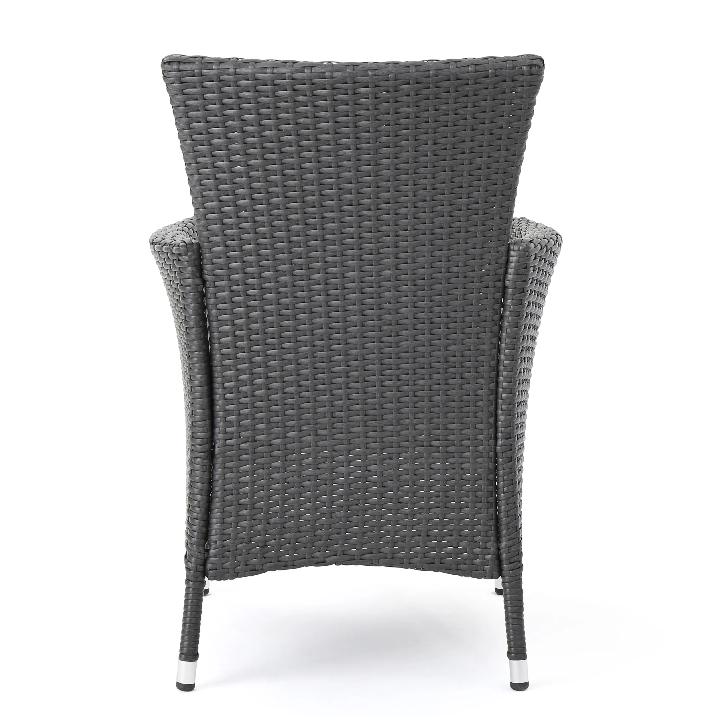 Altair Outdoor 7 Piece Aluminum Dining Set with Wicker Chairs - furnishings