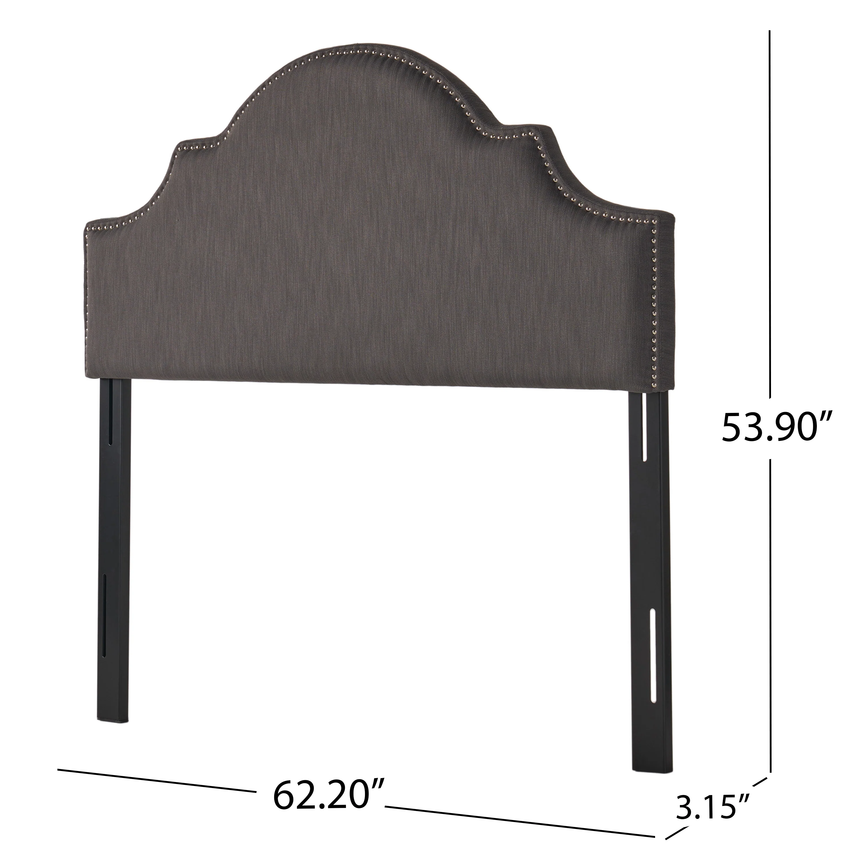 Gwenyth Gray Fabric Queen/Full Headboard - furnishings