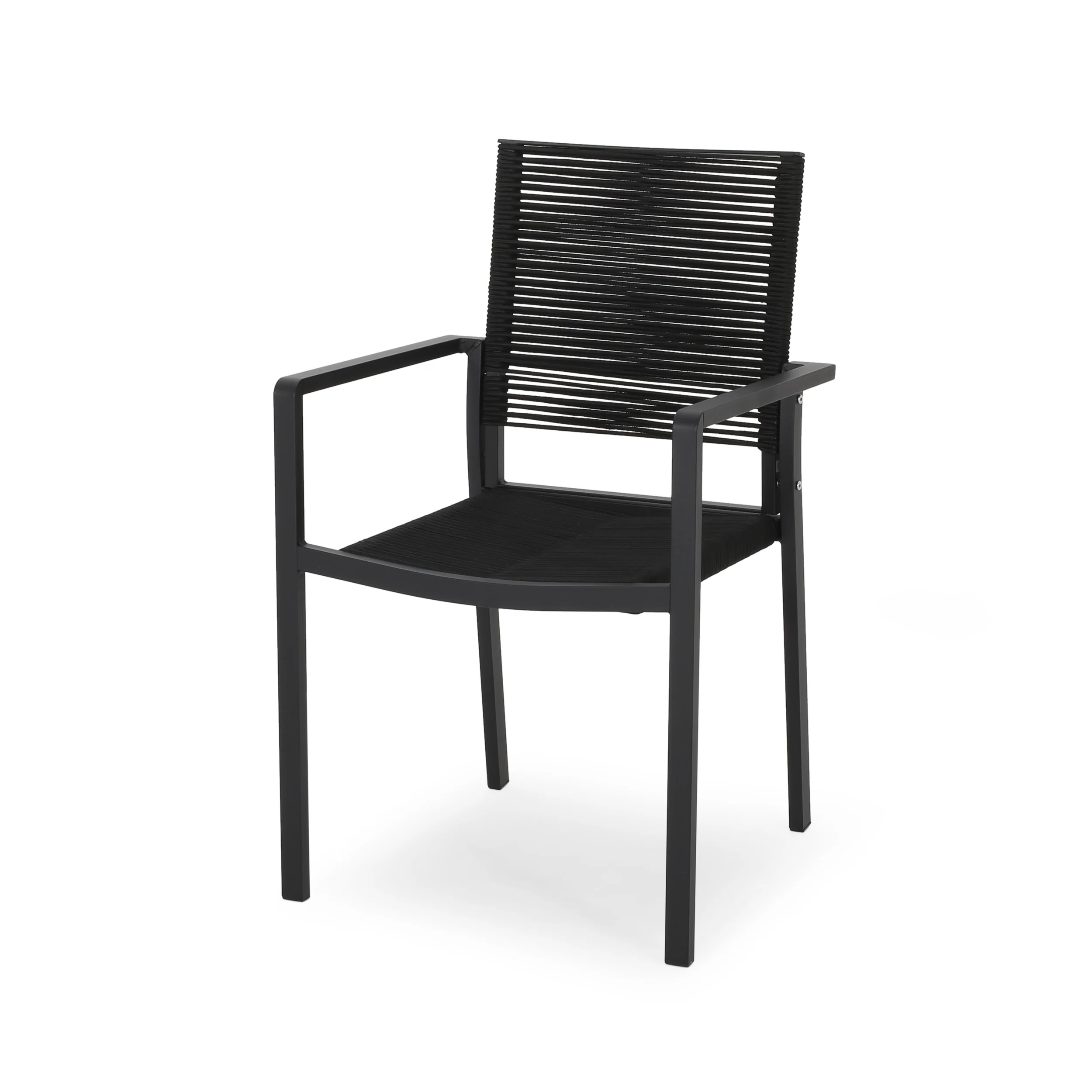 Layni Outdoor Modern 6 Seater Aluminum Dining Set with Expandable Table - furnishings