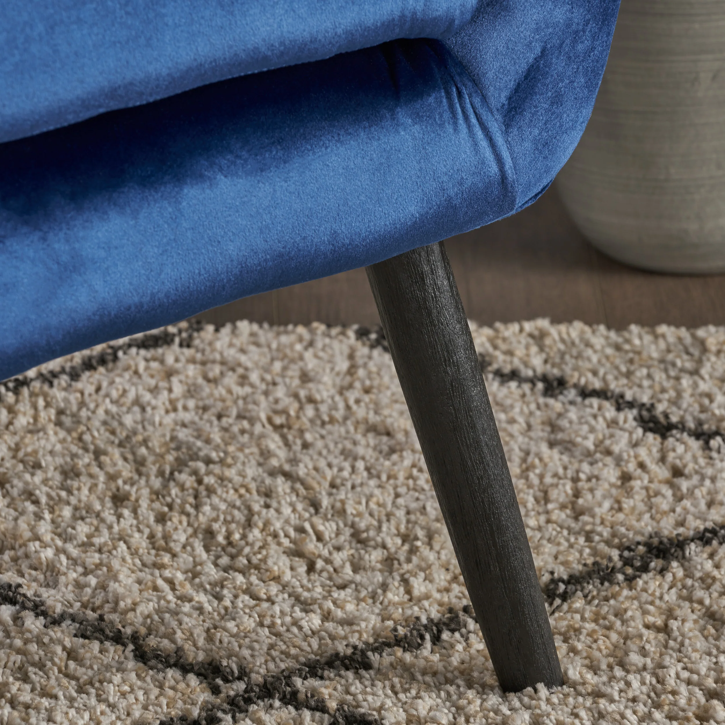 Mae Velvet Tufted Wingback Armchair - furnishings