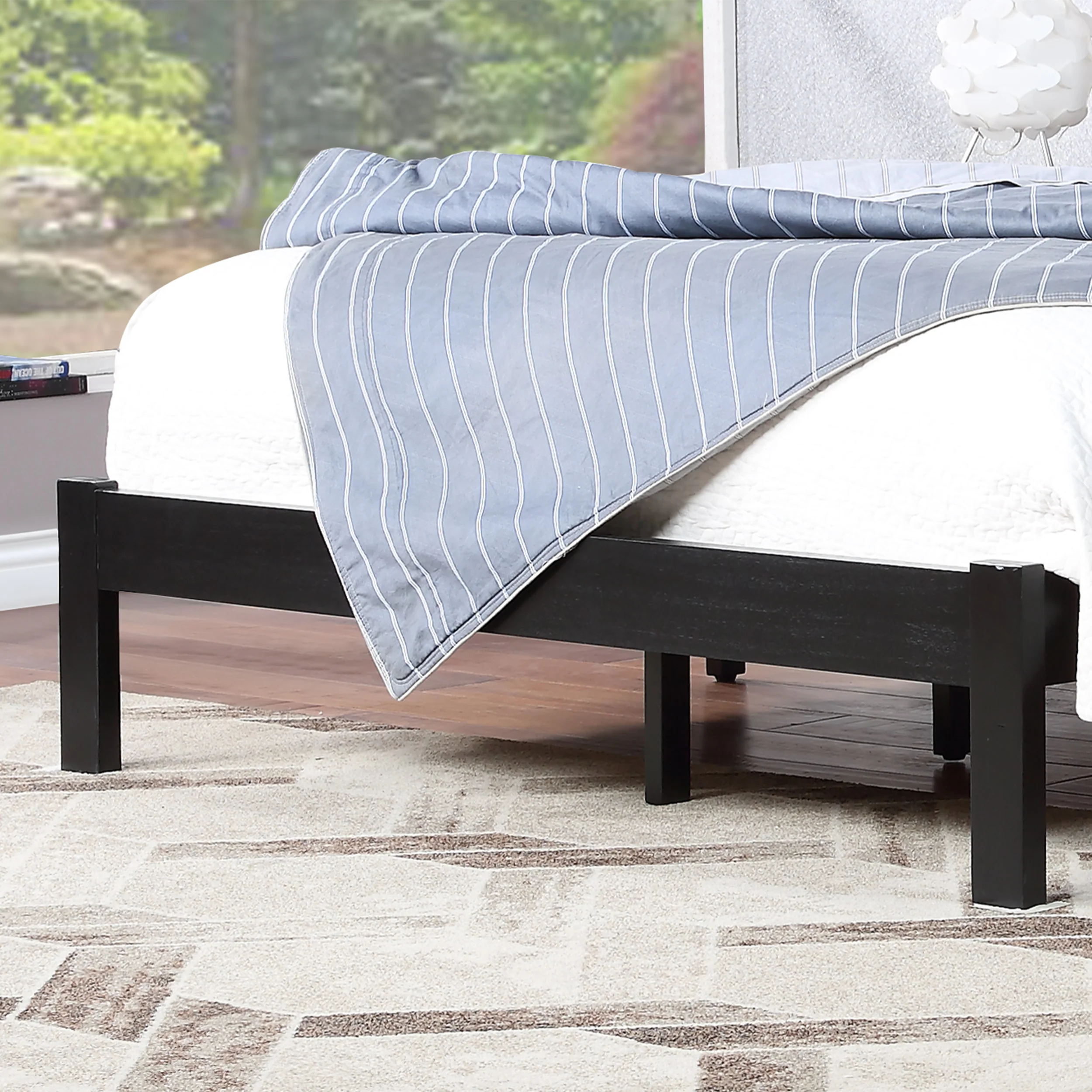 Contessa Modern Farmhouse Acacia Wood Queen Bed Platform - furnishings