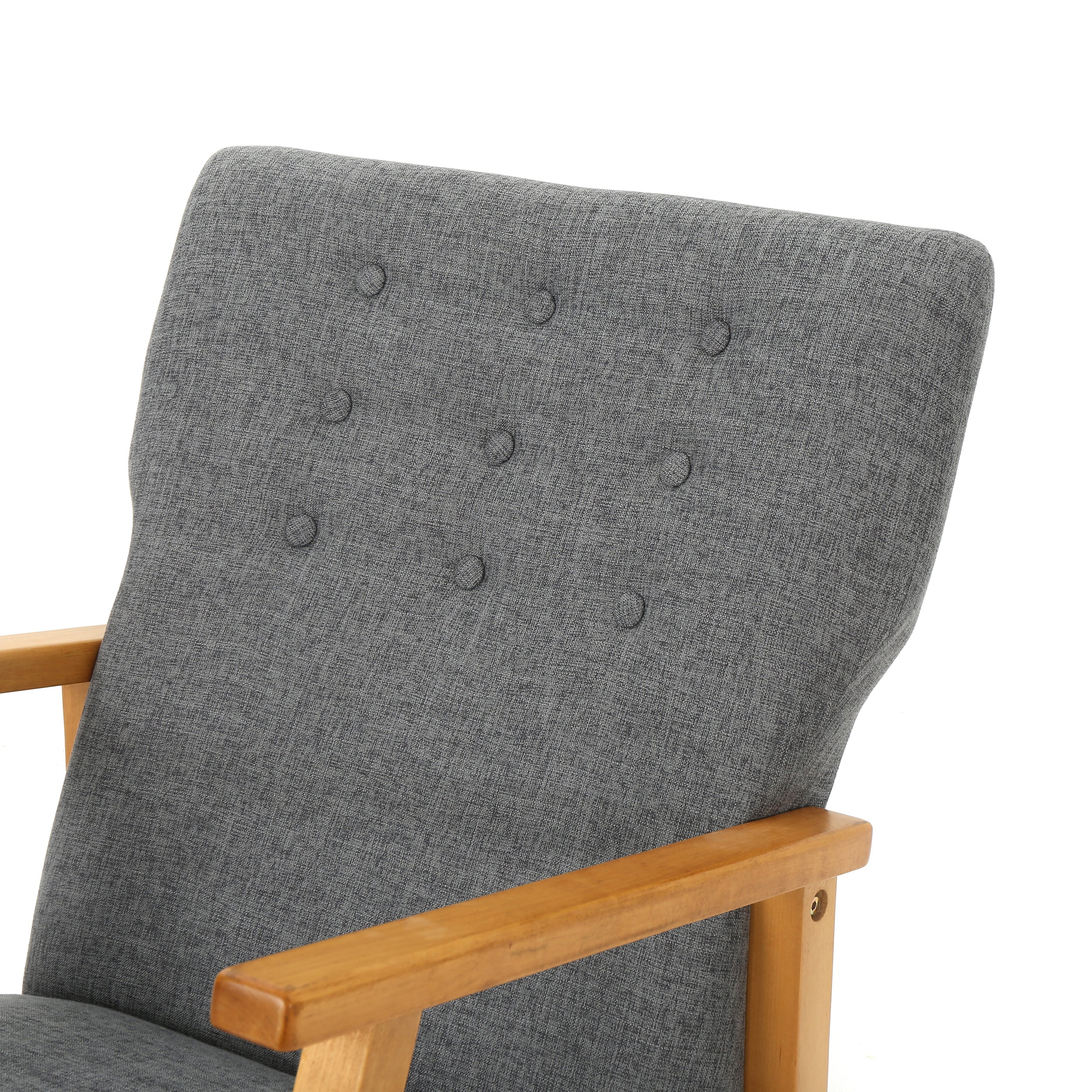 Hank Mid Century Modern Fabric Rocking Chair - furnishings