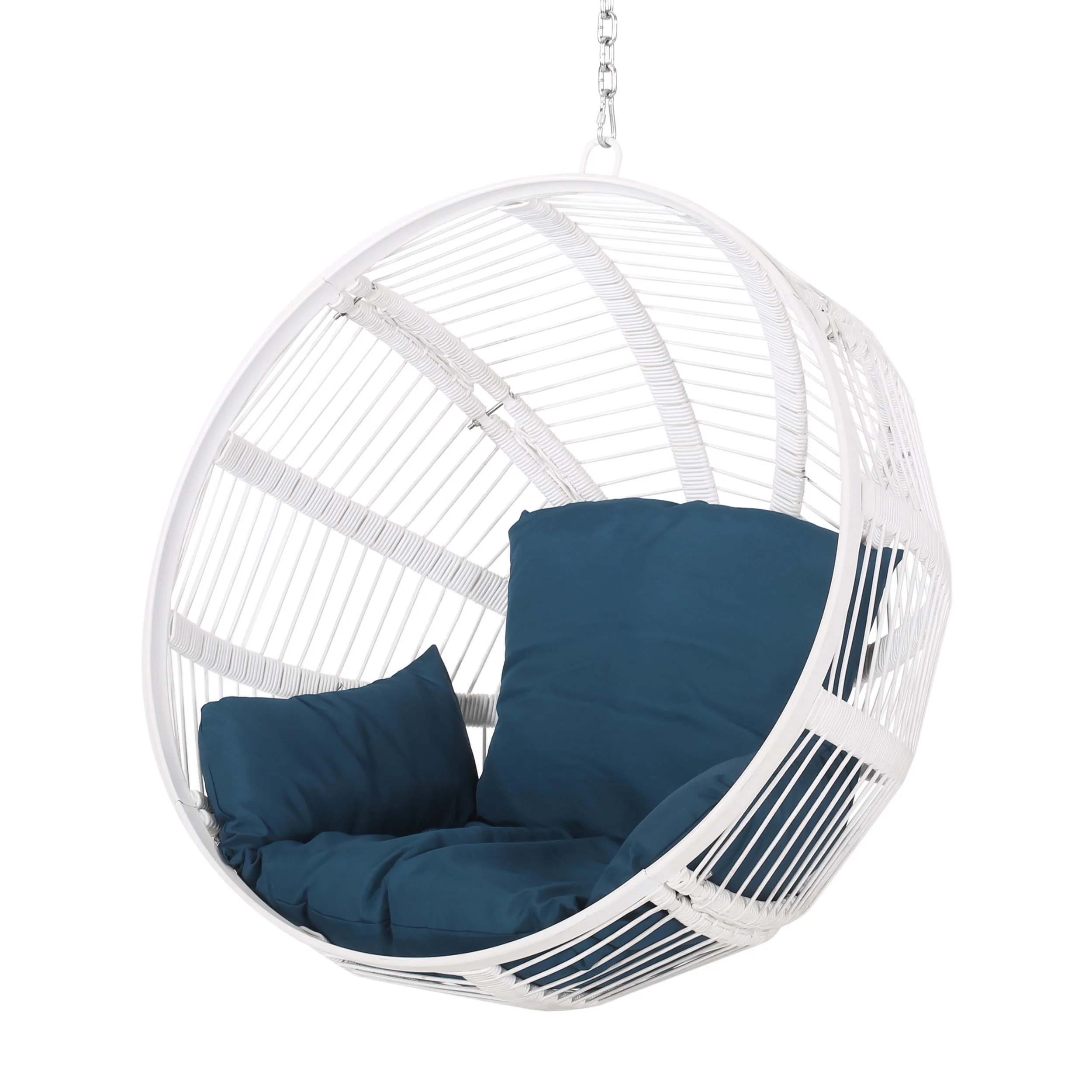 Therese Indoor/Outdoor Rope Weave Hanging Chair with 8 Foot Chain (NO STAND) - furnishings