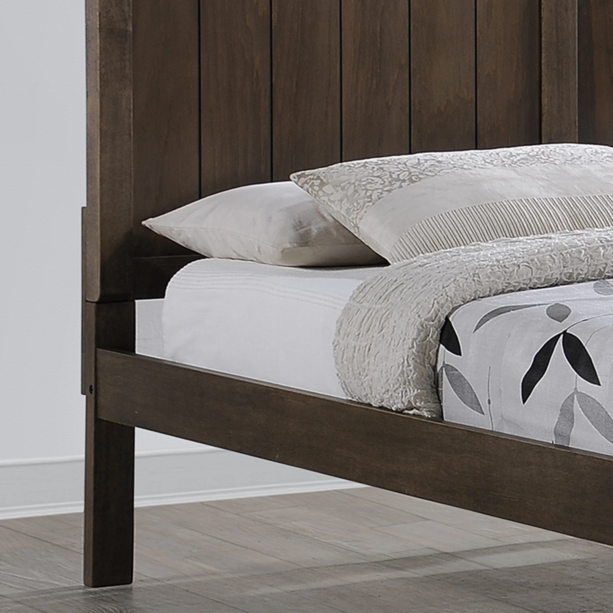 Camille Rustic Wooden Queen Platform Bed - furnishings