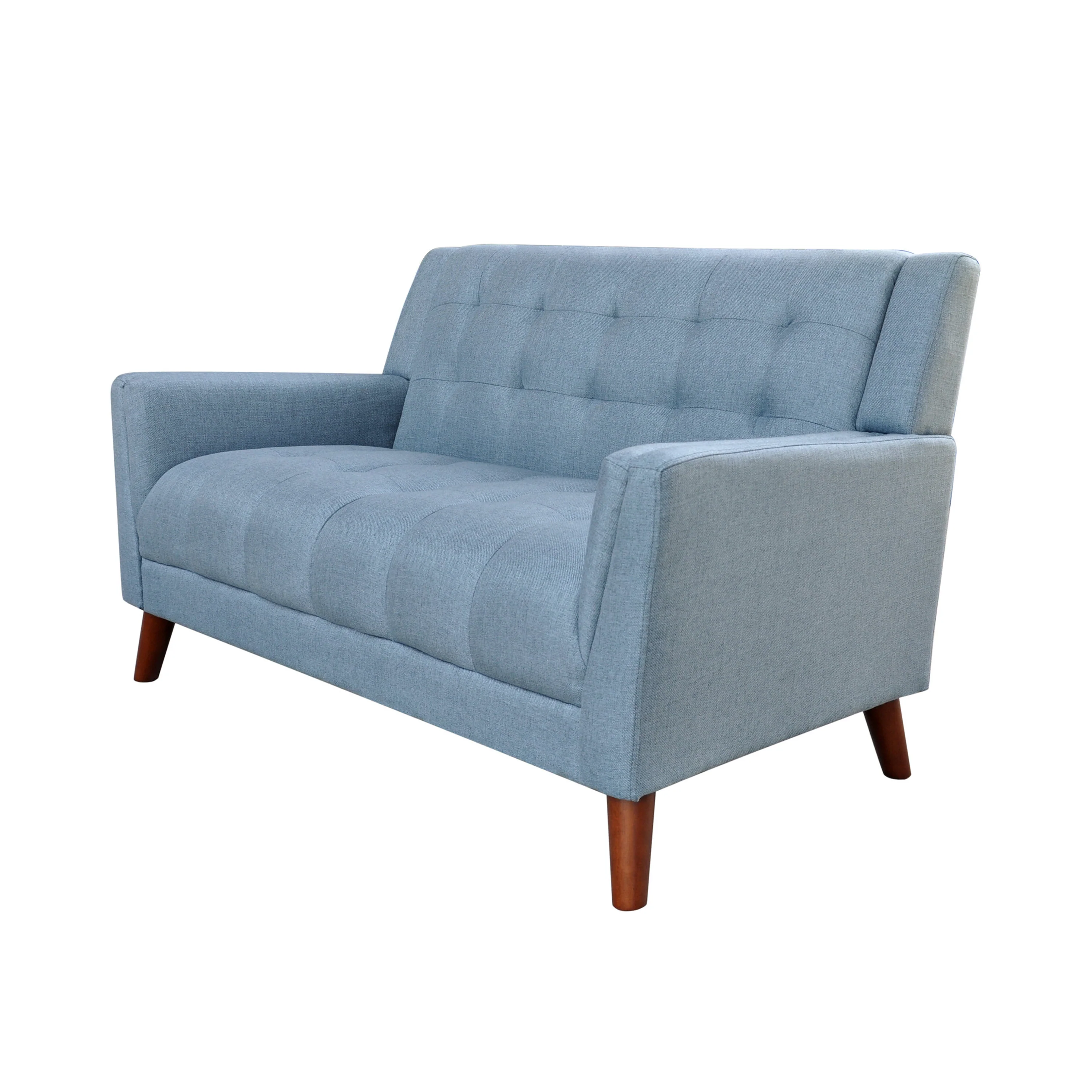 Anvith Mid Century Modern Fabric Loveseat - furnishings