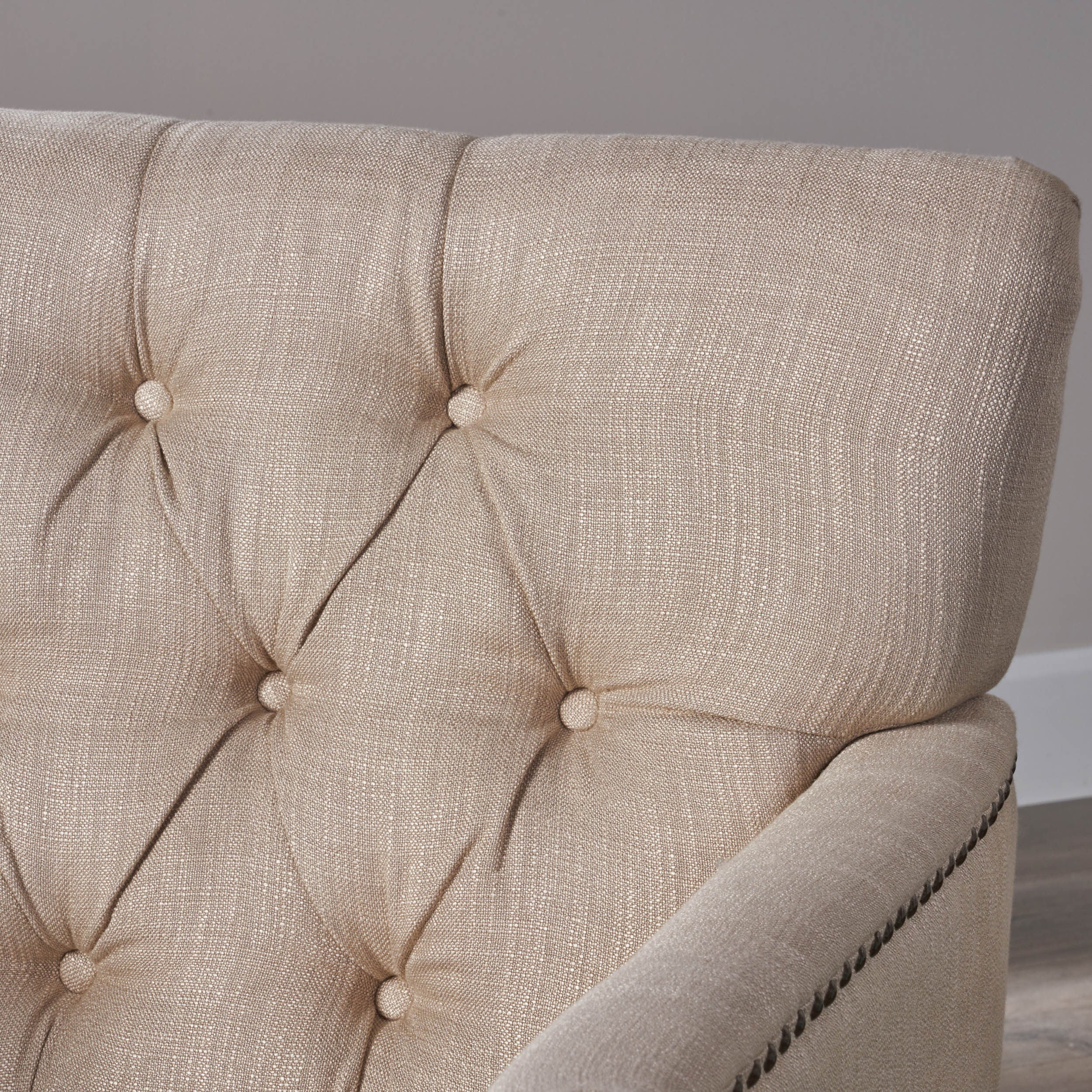 Madene Tufted Back Fabric Club Chair - furnishings