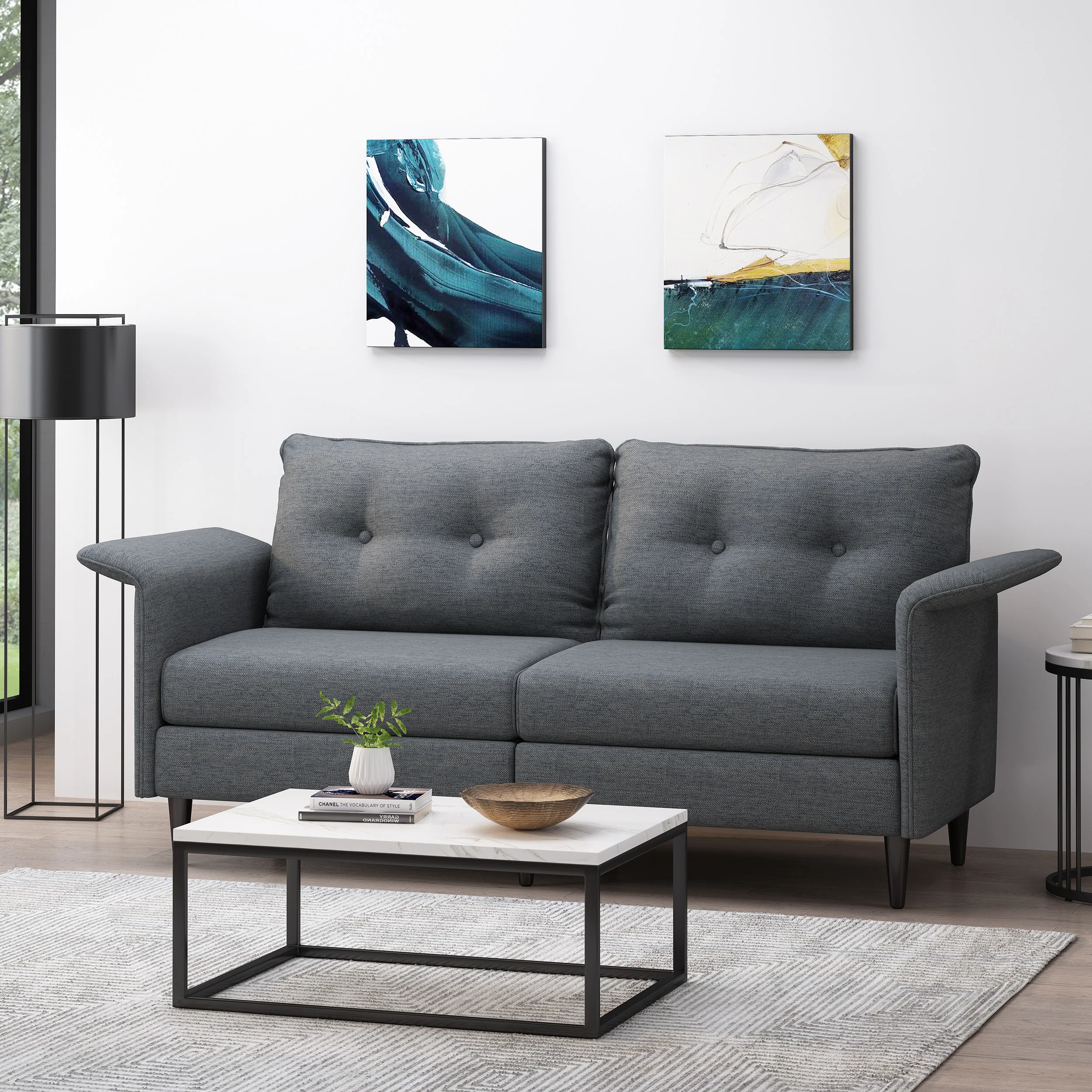 Charlotter Contemporary 3 Seater Sofa - furnishings