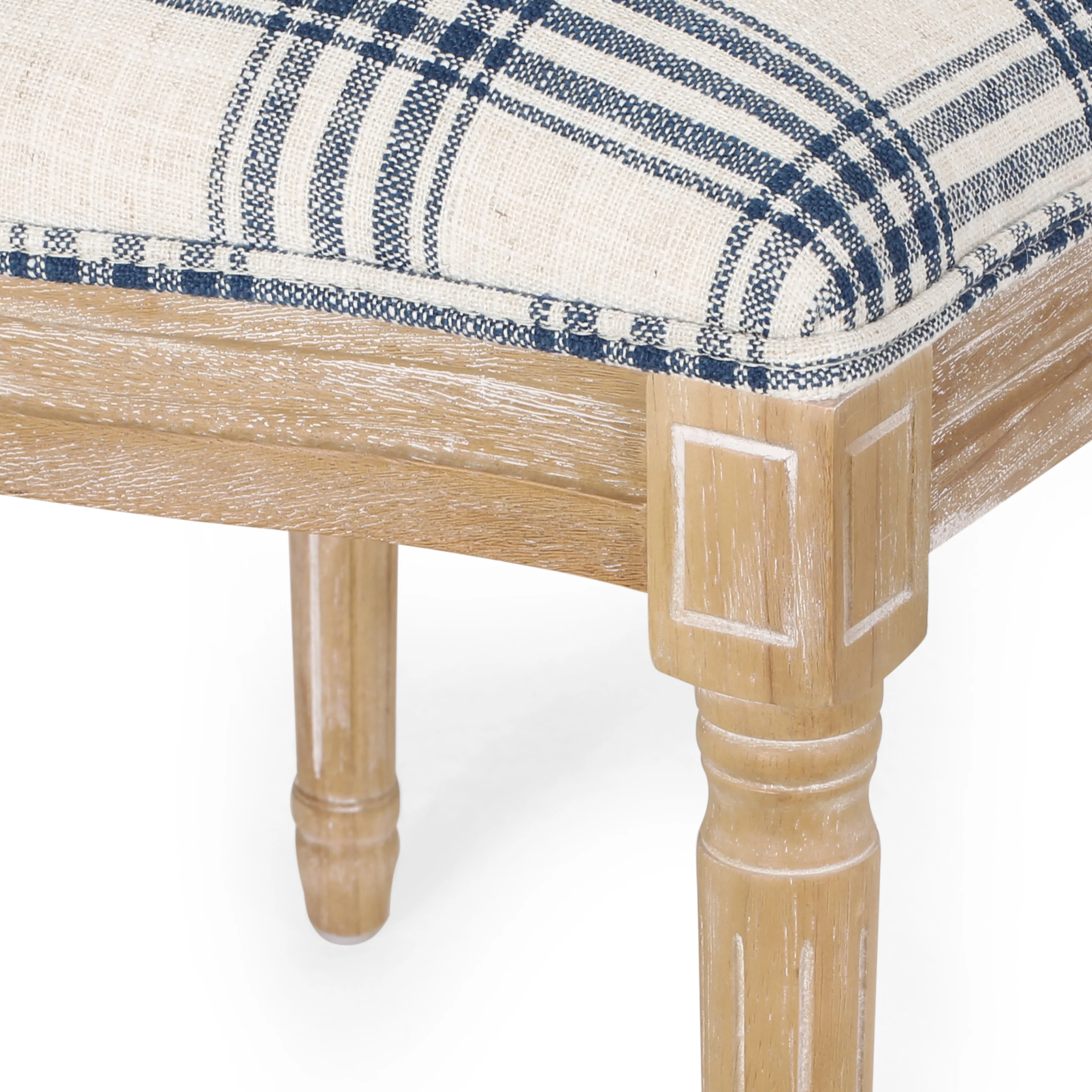 Naclerio French Country Fabric Upholstered Wood 5 Piece Dining Set - furnishings