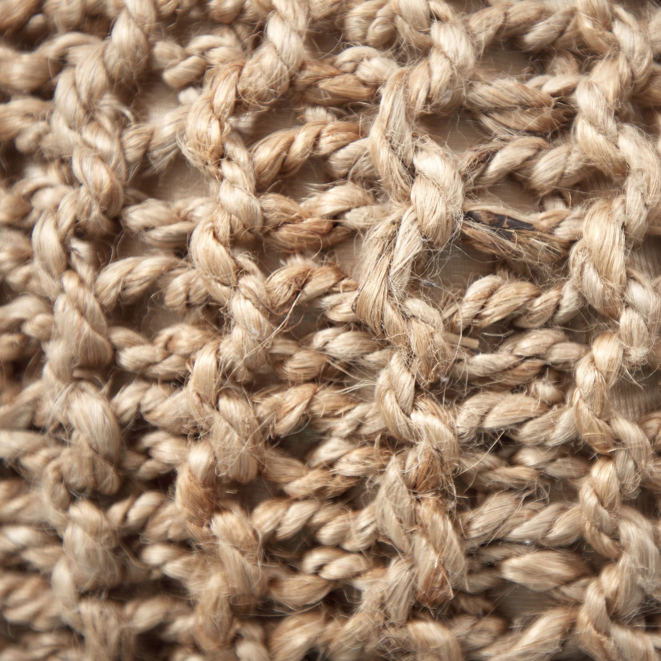 Brightridge Boho Handmade Jute Cable Knit Round Pouf - furnishings