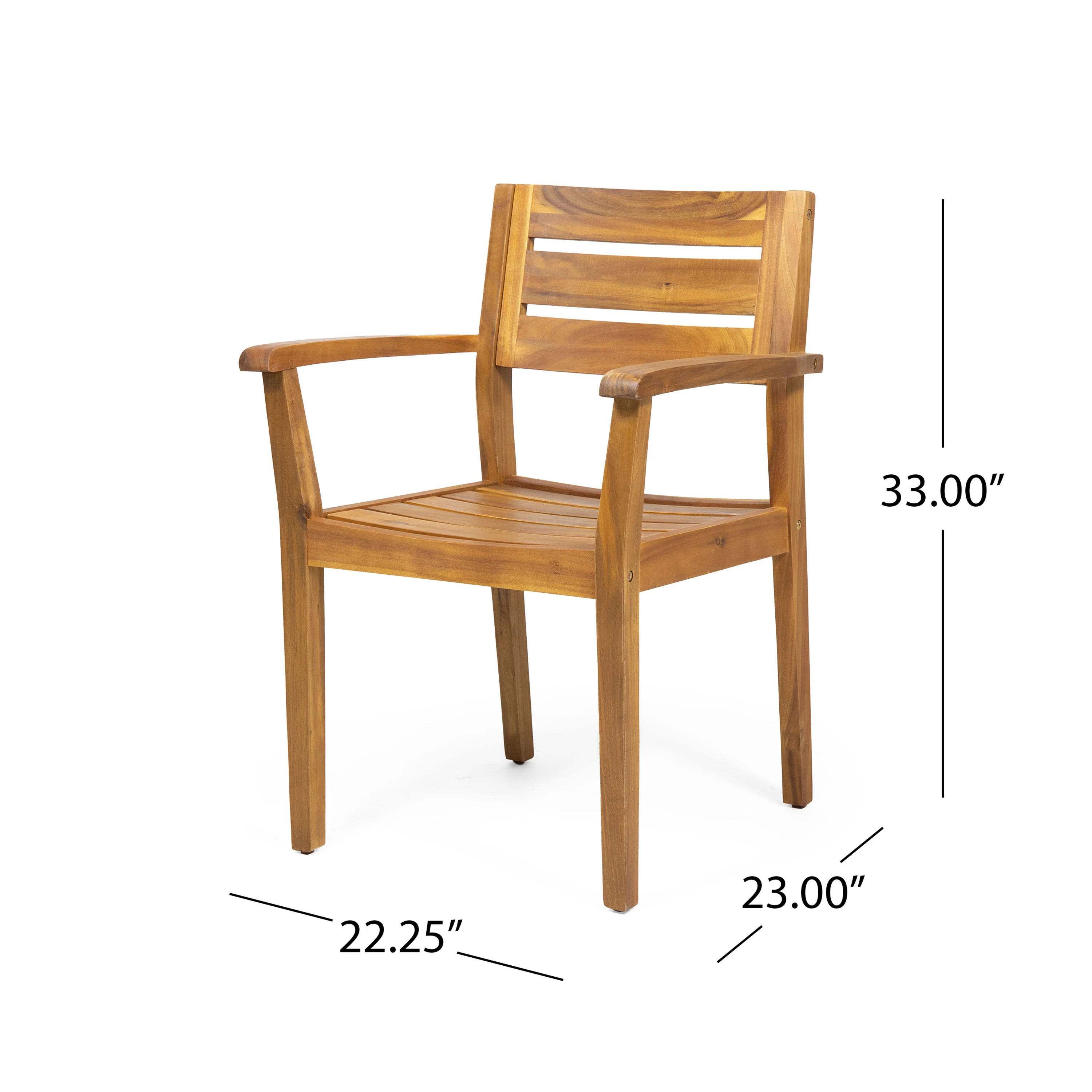 Stanford Outdoor Teak Finish Acacia Wood 5 Piece Dining Set - furnishings