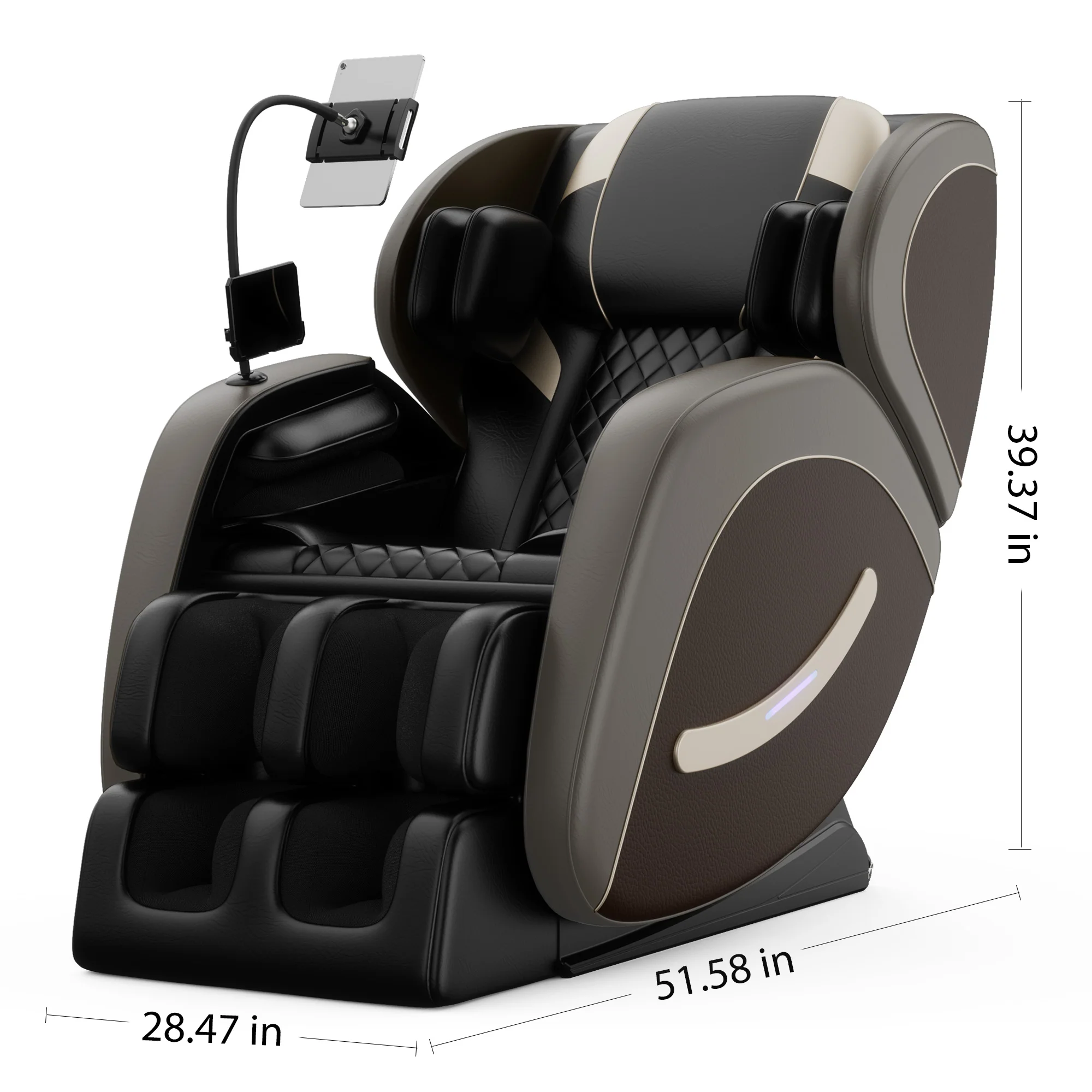 2024 Zero Gravity Full Body Massage Chair with Air Pressure, Heating, and Foot Relaxation - furnishings