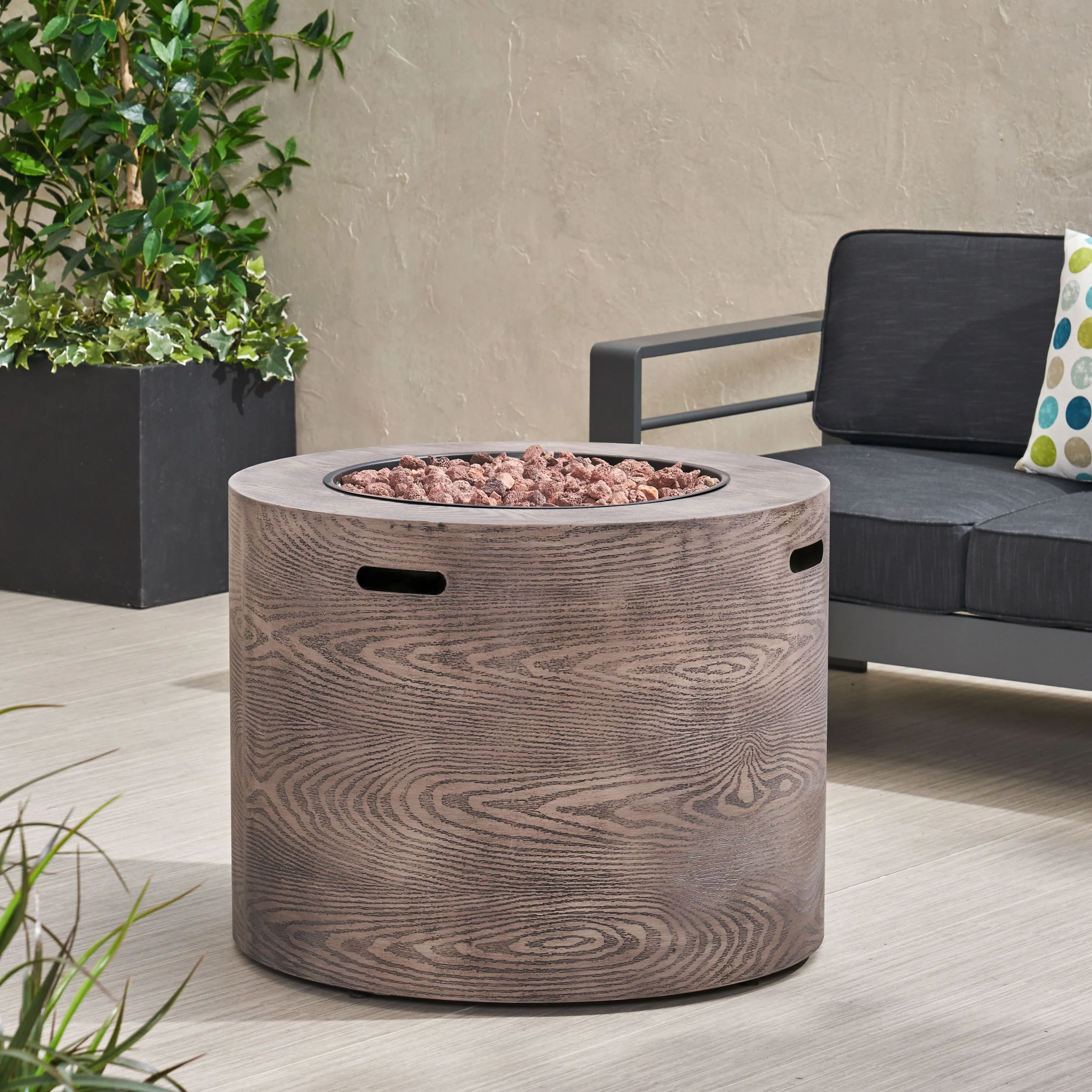 Bremen Outdoor 40,000 BTU Round Fire Pit - furnishings
