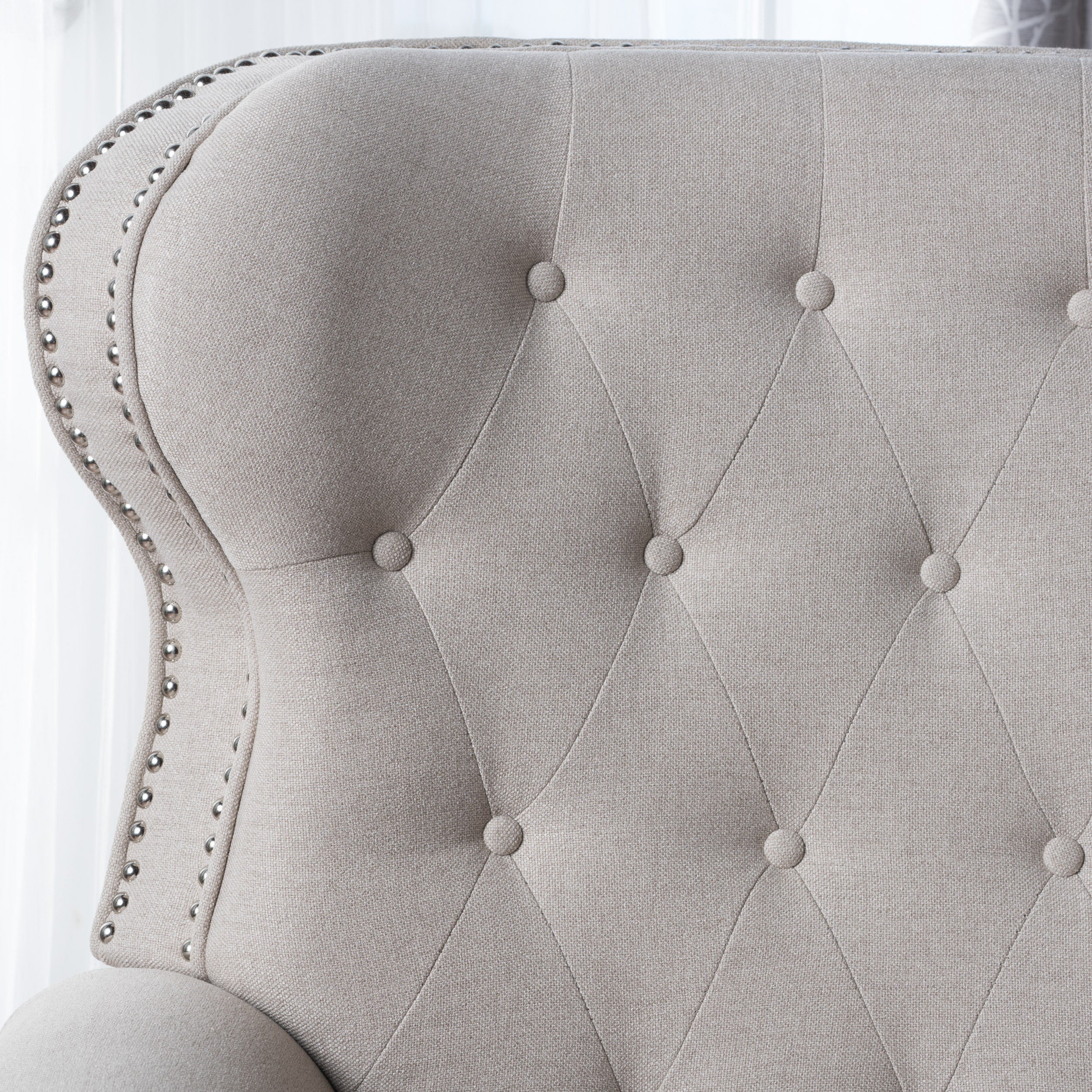 Waldo Tufted Back Studded Accent Recliner Armchair - furnishings