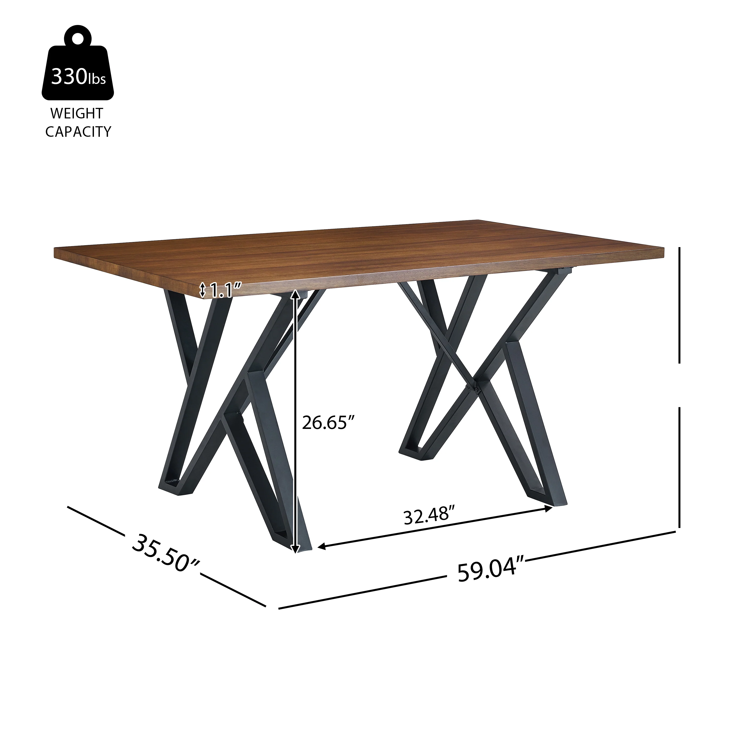 Citria Modern Walnut Dining Table - furnishings