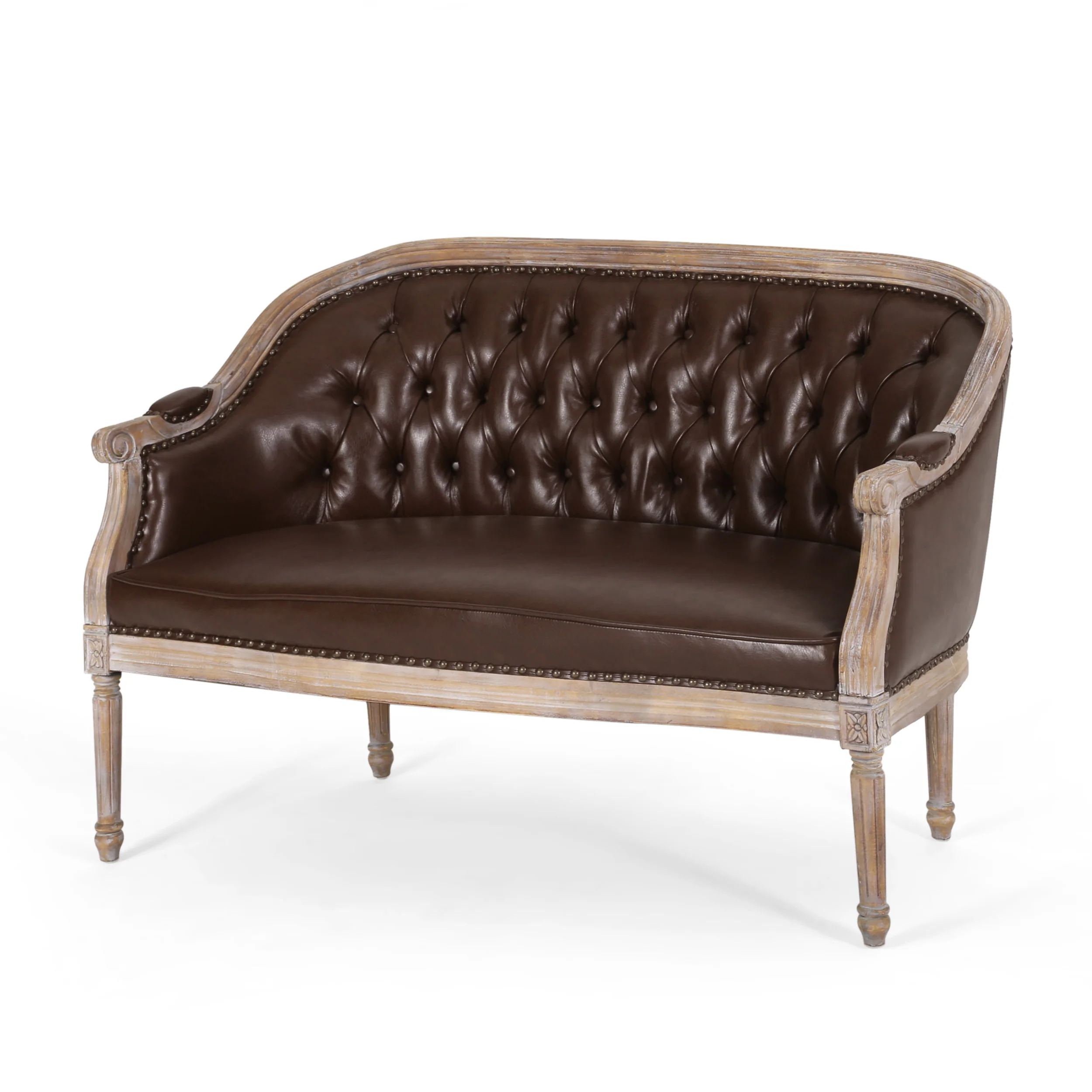 Megan Traditional Tufted Upholstered Loveseat - furnishings