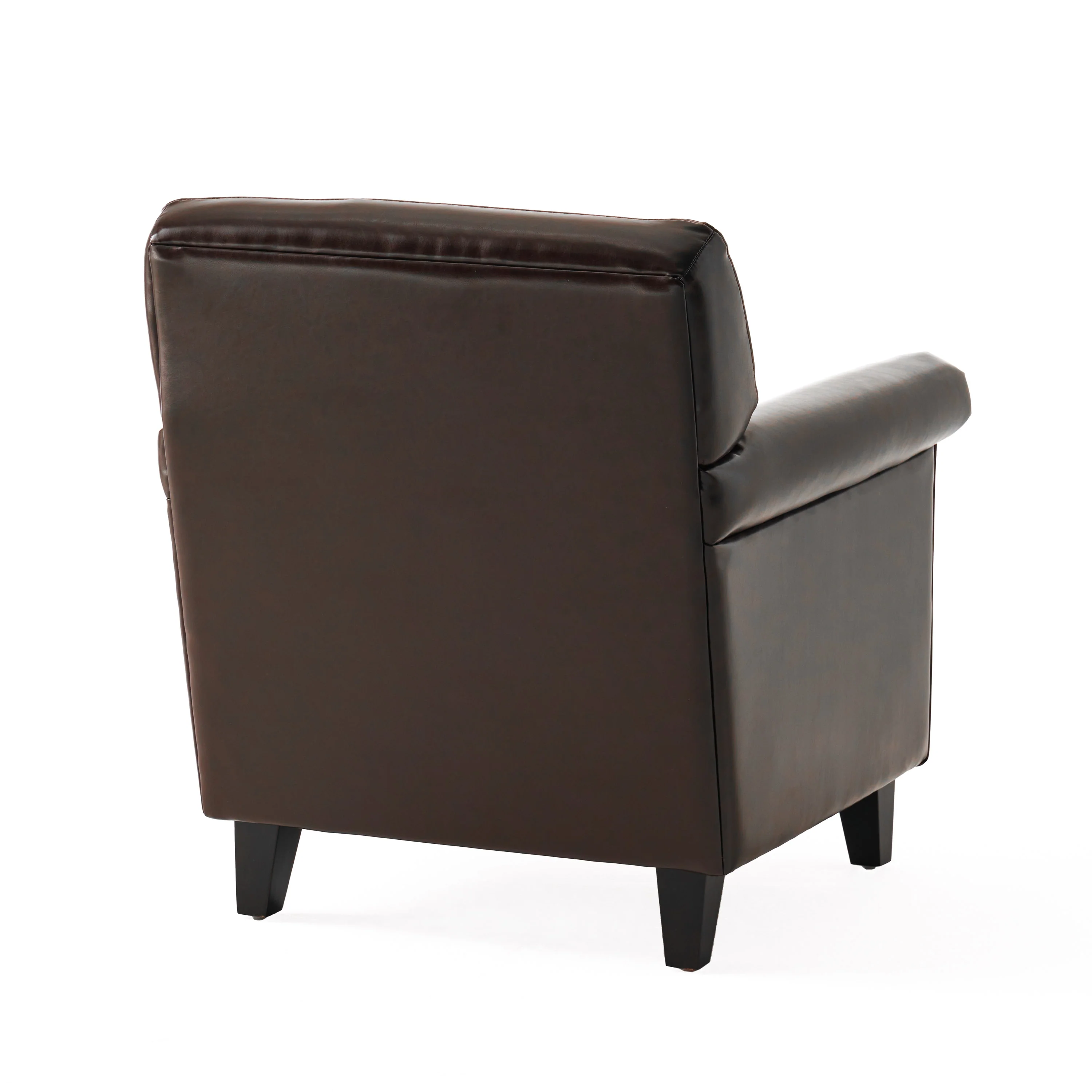 Bristol Classic Brown Bonded Leather Club Chair - furnishings