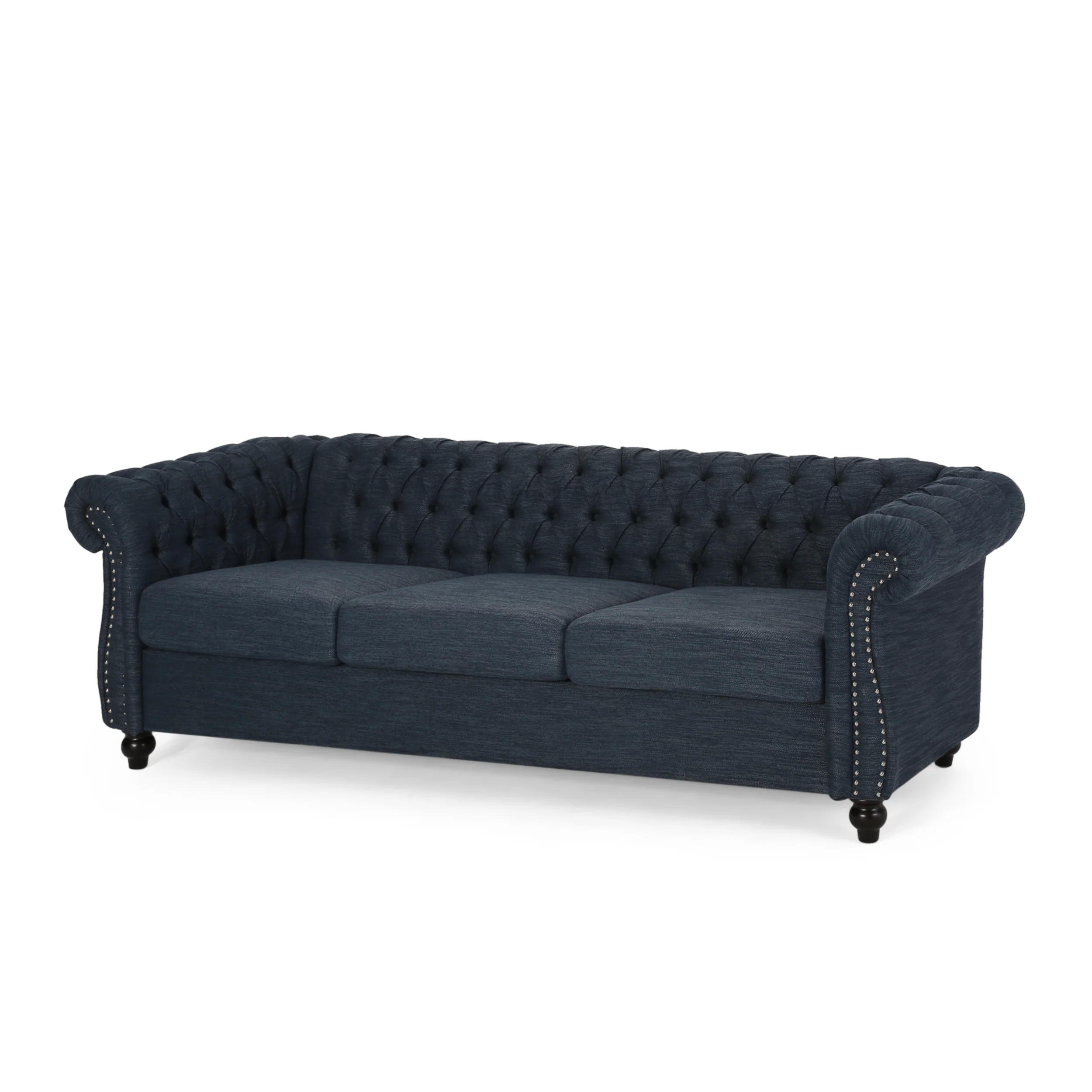 Adetokunbo Tufted Chesterfield Fabric 3 Seater Sofa - furnishings