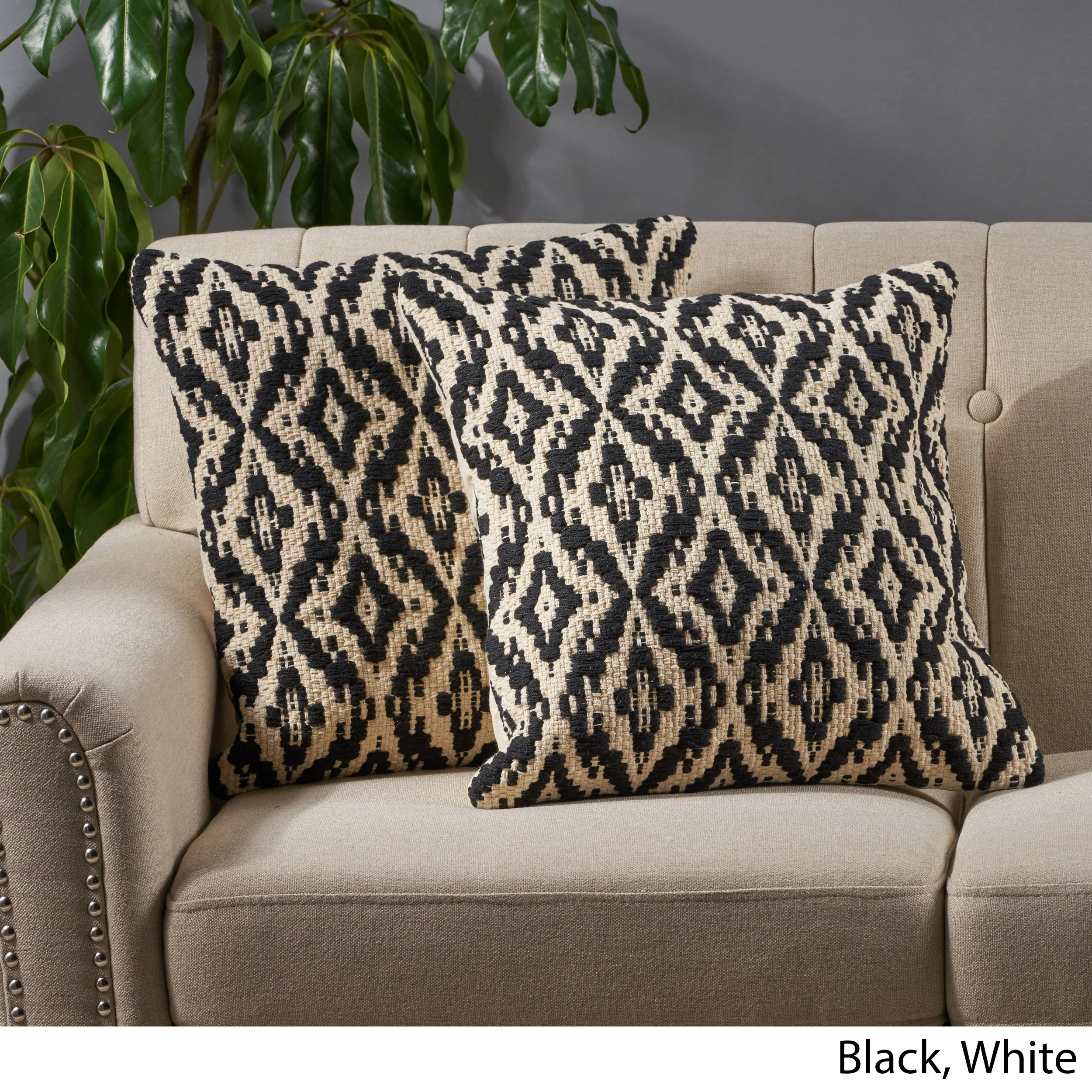 Demetrius Boho Cotton Throw Pillow (Set of 2) - furnishings
