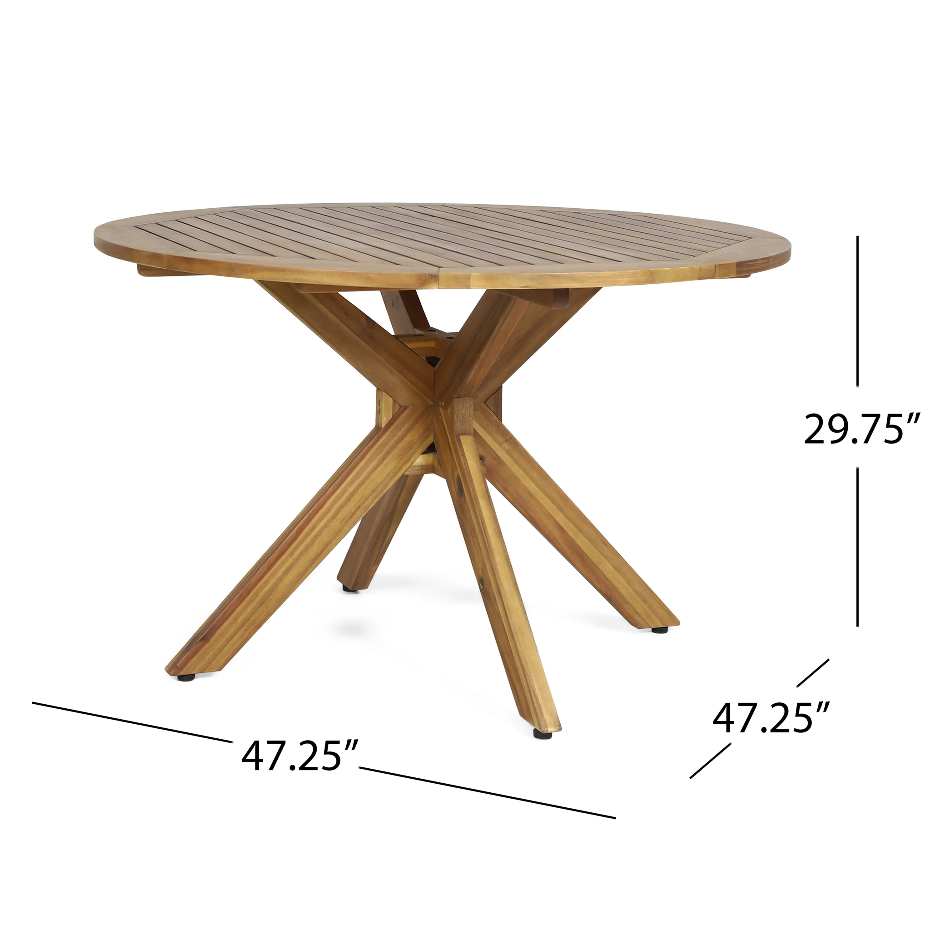 Jacob Outdoor 5 Piece Multibrown Wicker Dining Set with Teak Finish Circular Acacia Wood Dining Table and Beige Water Resistant Cushions - furnishings