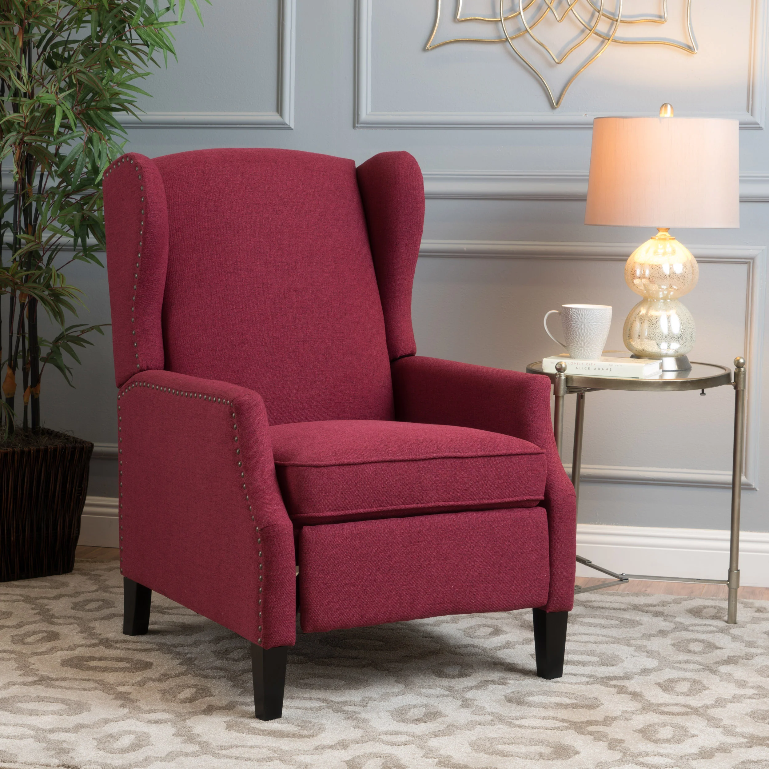 Weyland Wingback Fabric Recliner - furnishings