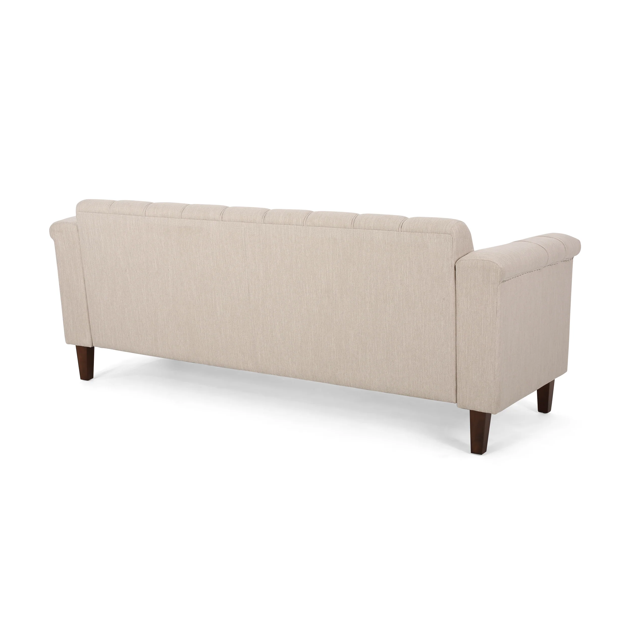 Shahmeer Contemporary Channel Stitch Fabric 3 Seater Sofa - furnishings