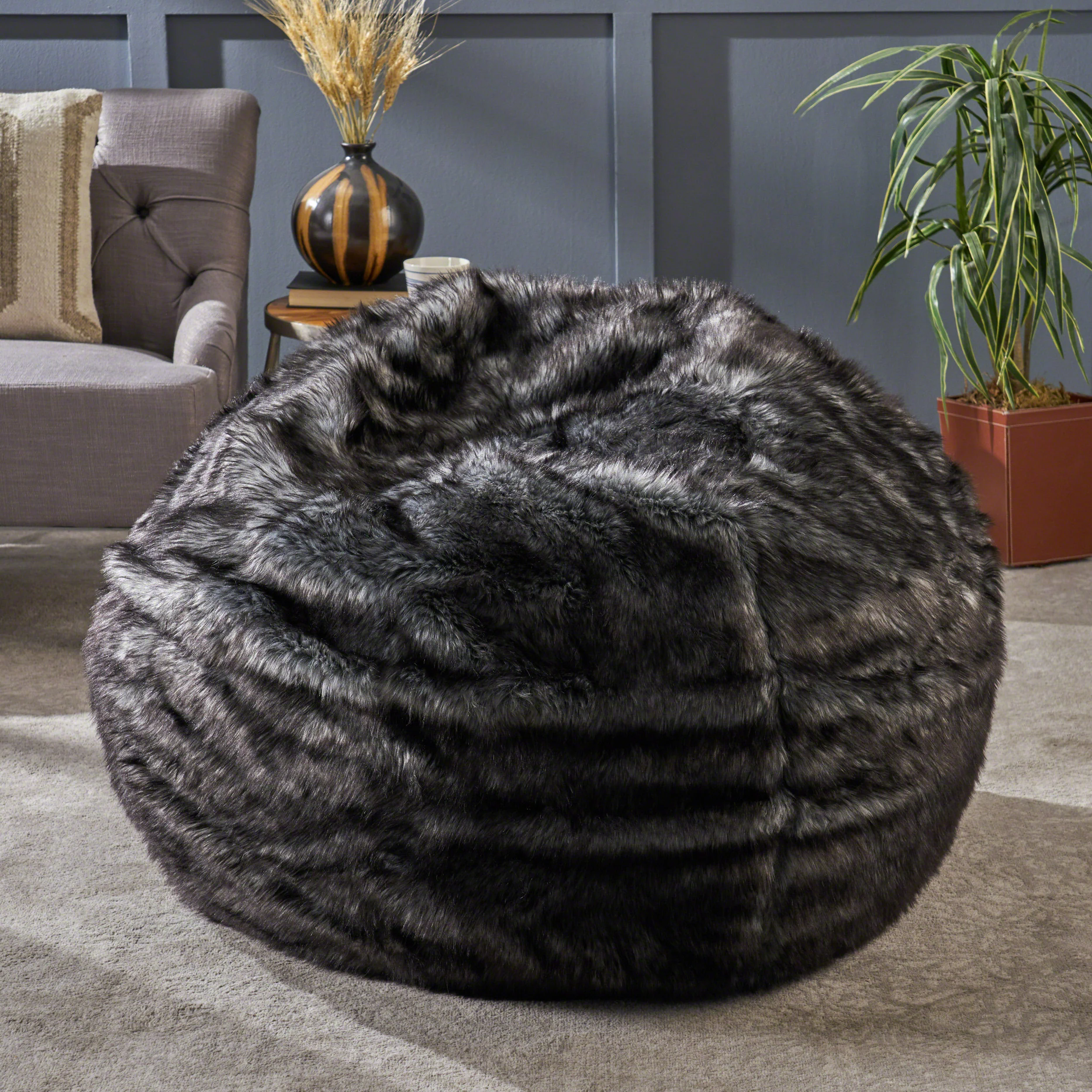 Laraine Furry Glam 3 Ft. Bean Bag - furnishings