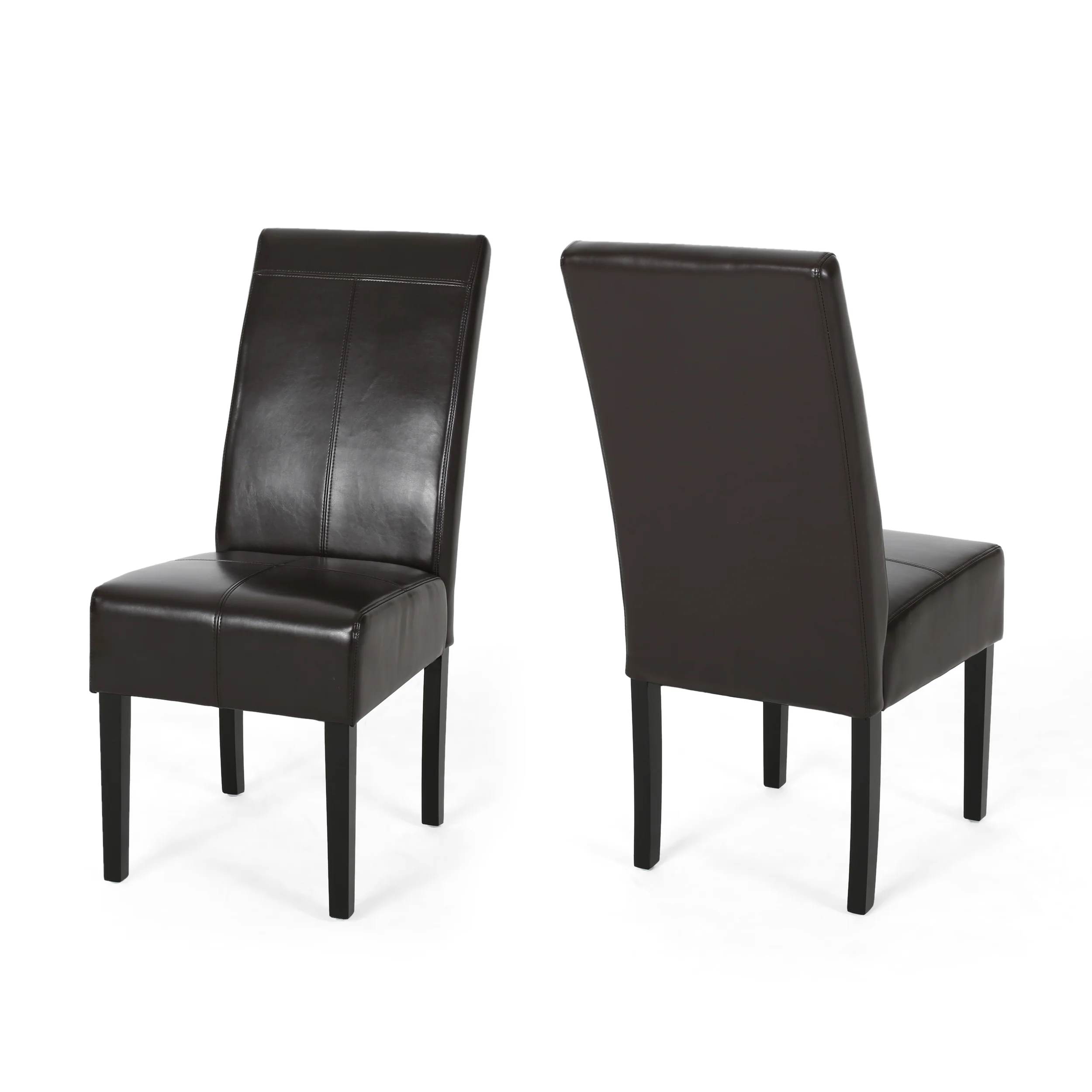 Percival T-Stitch Bonded Leather Dining Chairs (Set of 2) - furnishings