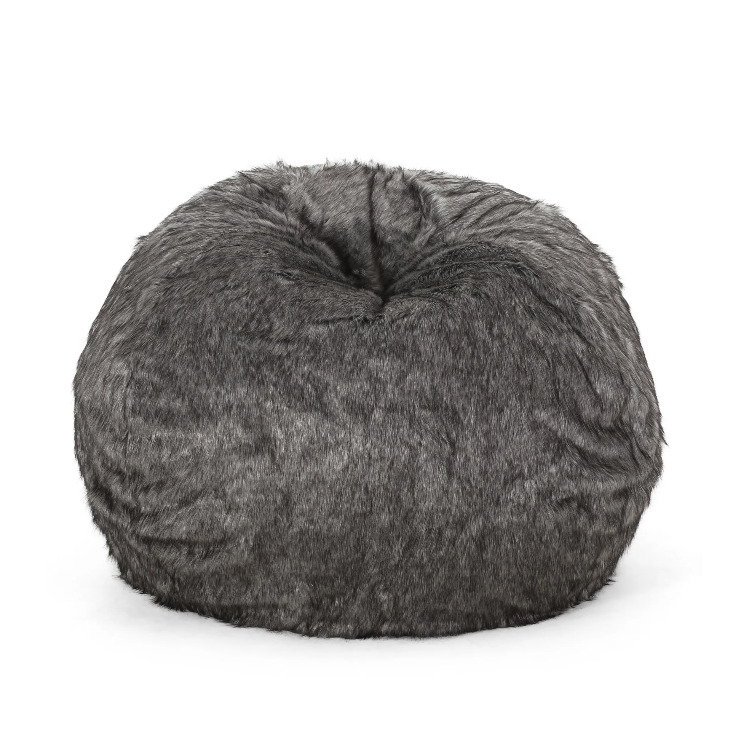 Terrell Schley Modern Glam 5 Foot Short Faux Fur Bean Bag - furnishings