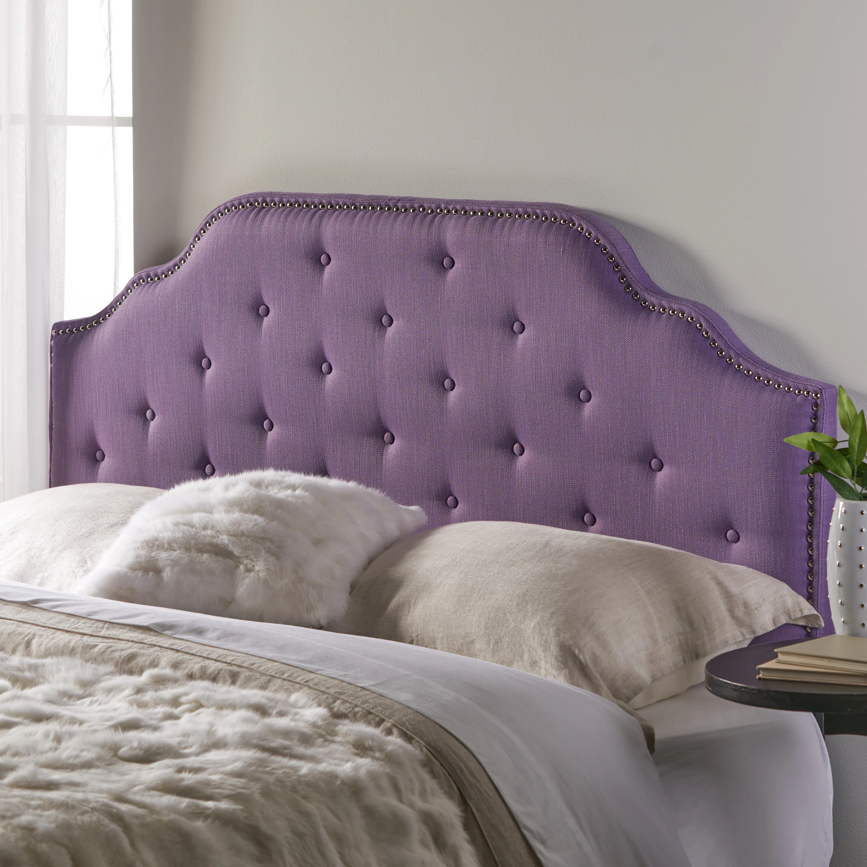Luella Fabric Tufted Queen/Full Headboard - furnishings
