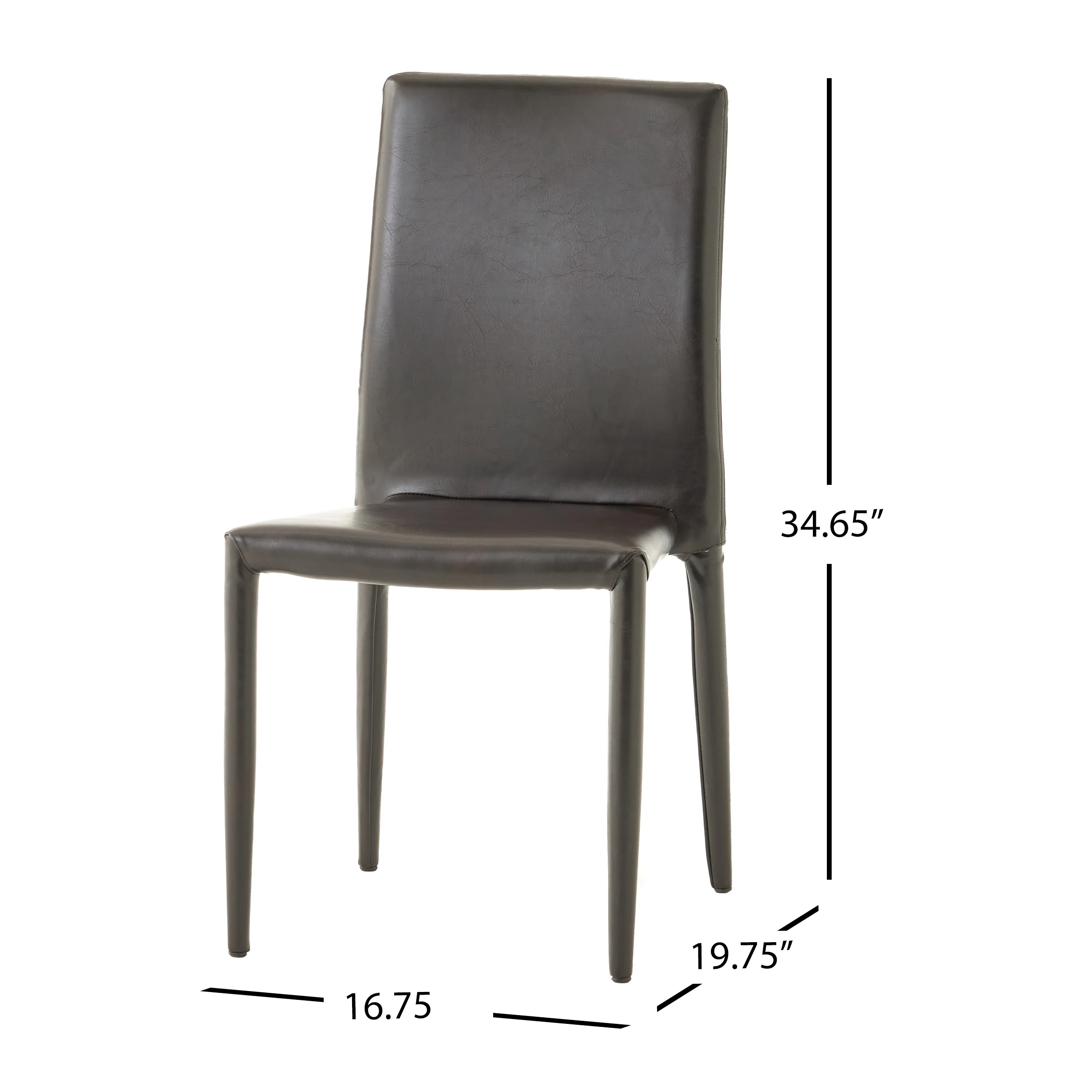 Pasiara Contemporary Brown Stacking Chairs (Set of 4) - furnishings