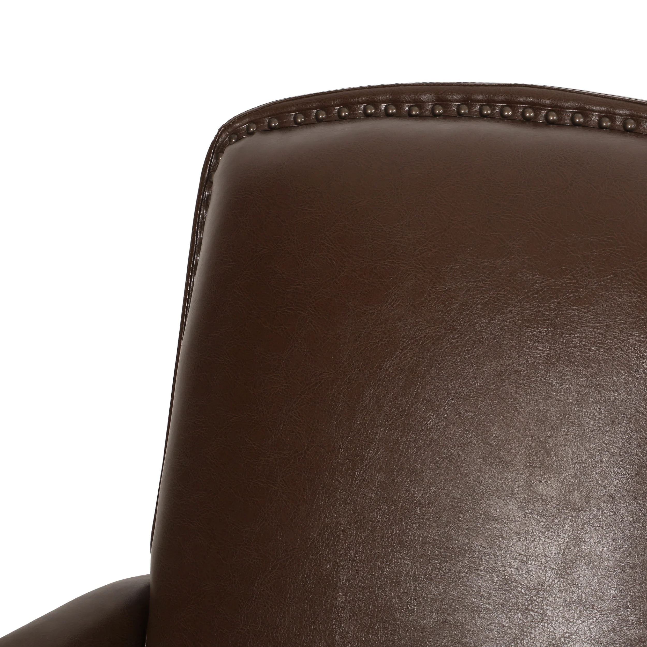 Breu Contemporary Upholstered Pushback Recliner with Nailhead Trim - furnishings