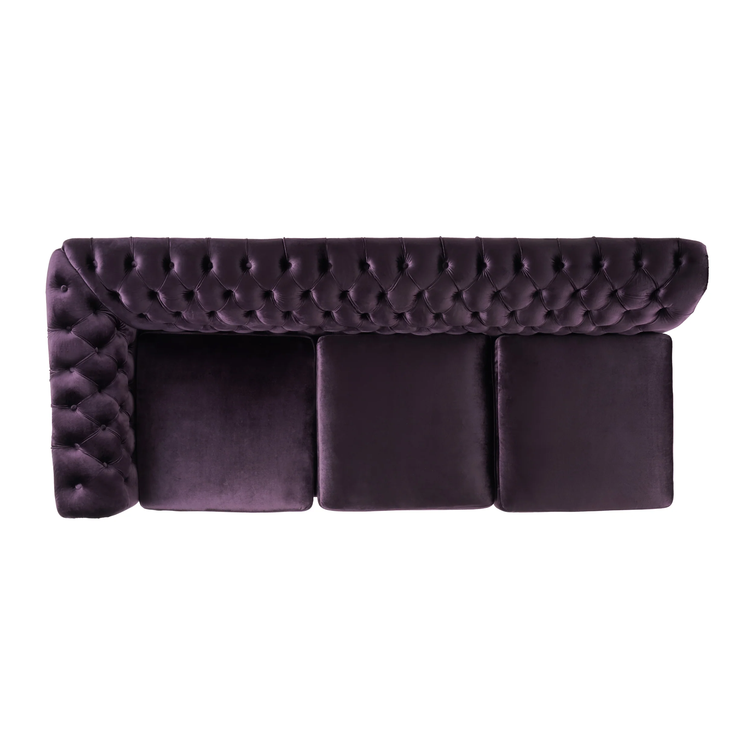 Samantha 7 Seater Tufted Velvet Chesterfield Sectional - furnishings