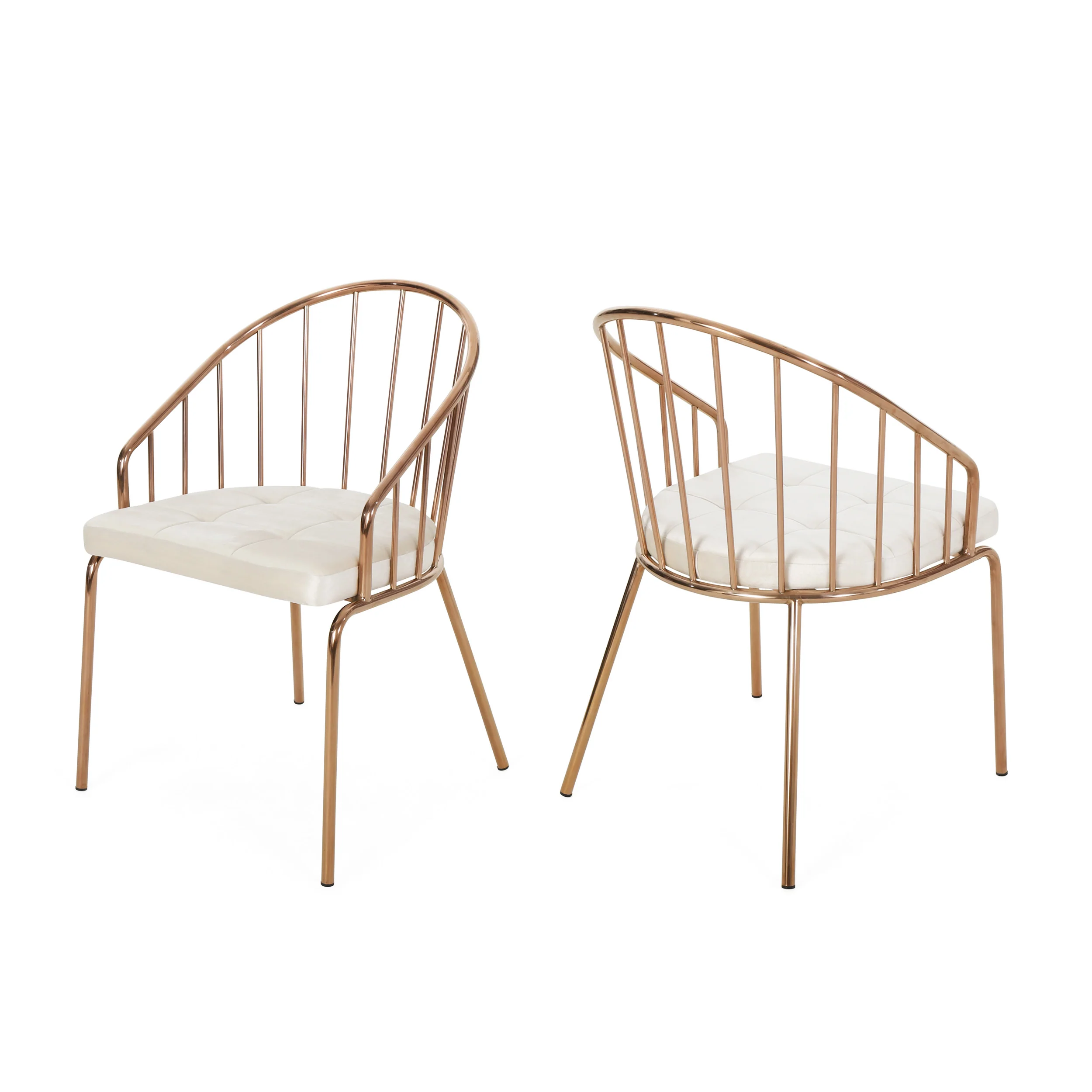 Marcia Modern Velvet Dining Chair with Stainless Steel Frame (Set or 2) - furnishings