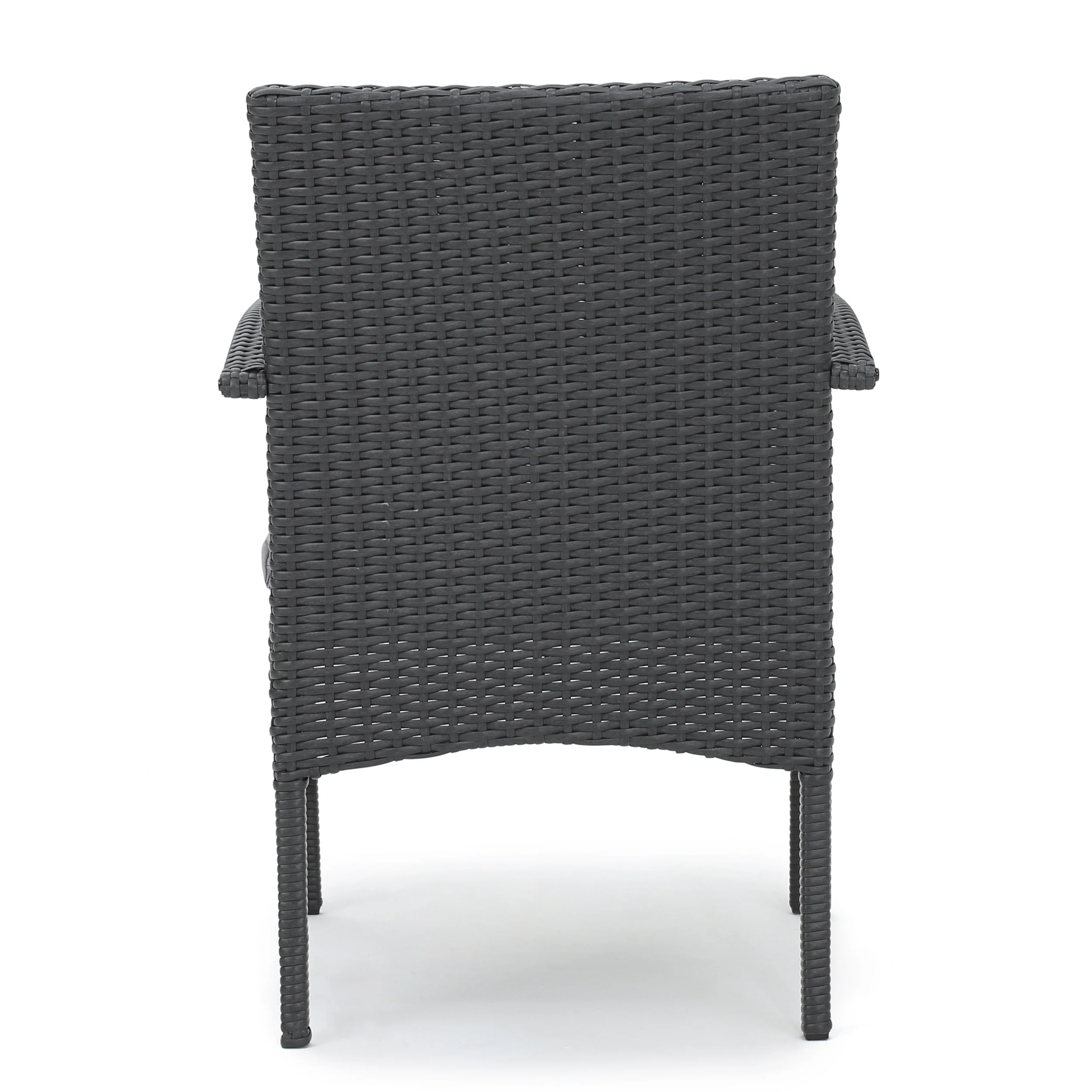 Doris Outdoor 6-Seater Acacia Wood Dining Set with Wicker Chairs - furnishings