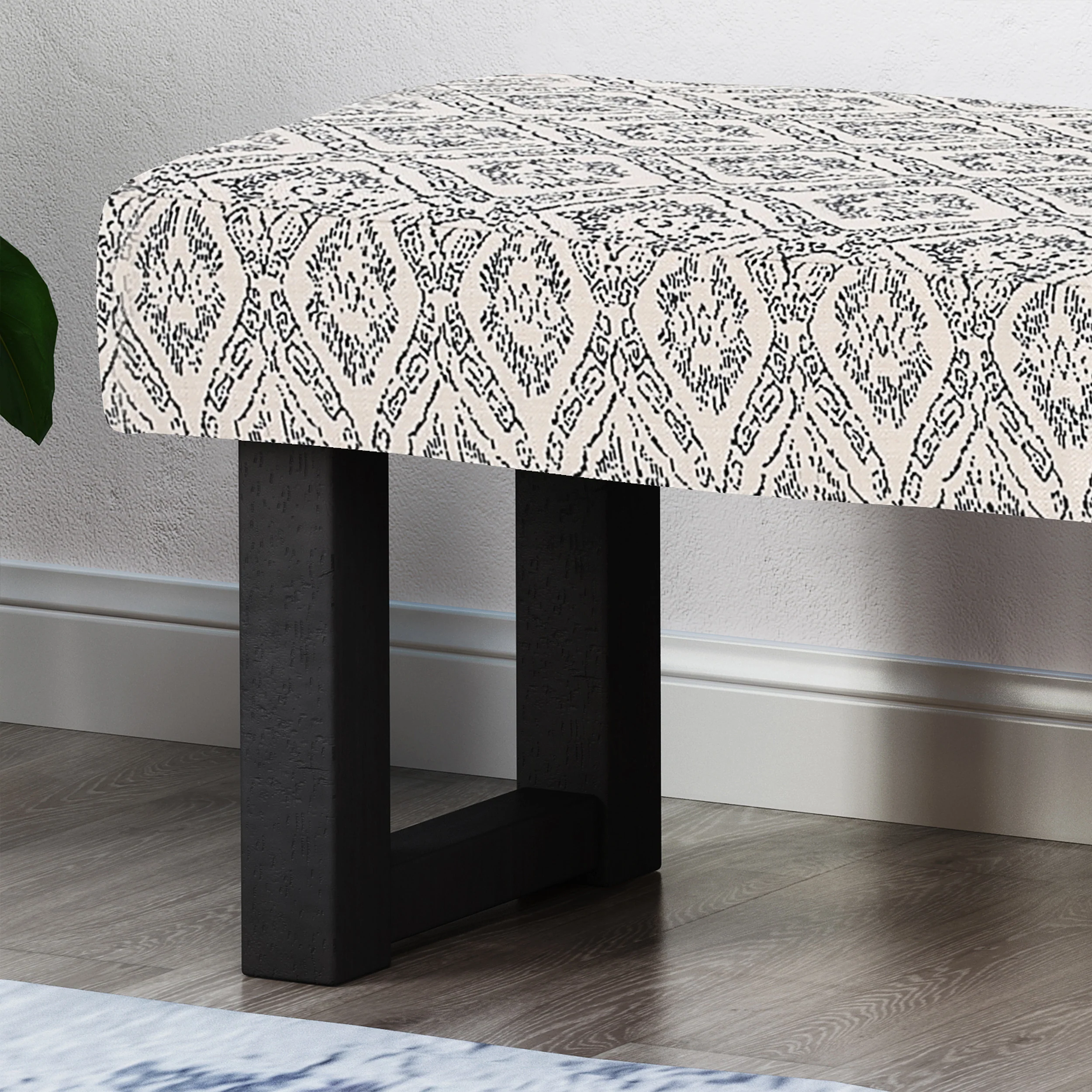 Shelby Boho Fabric Bench - furnishings