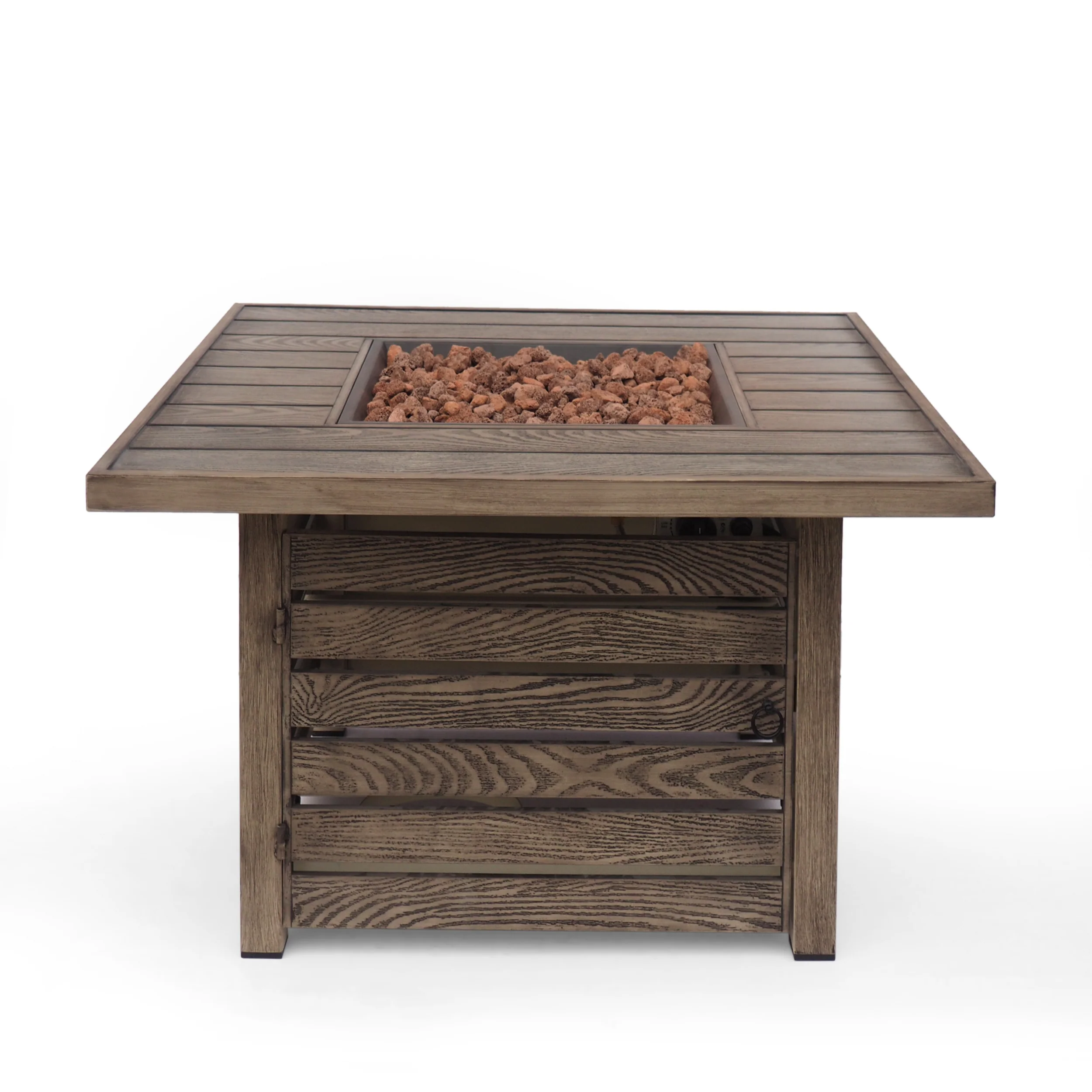 Fannin Outdoor 50,000 BTU Square Fire Pit - furnishings