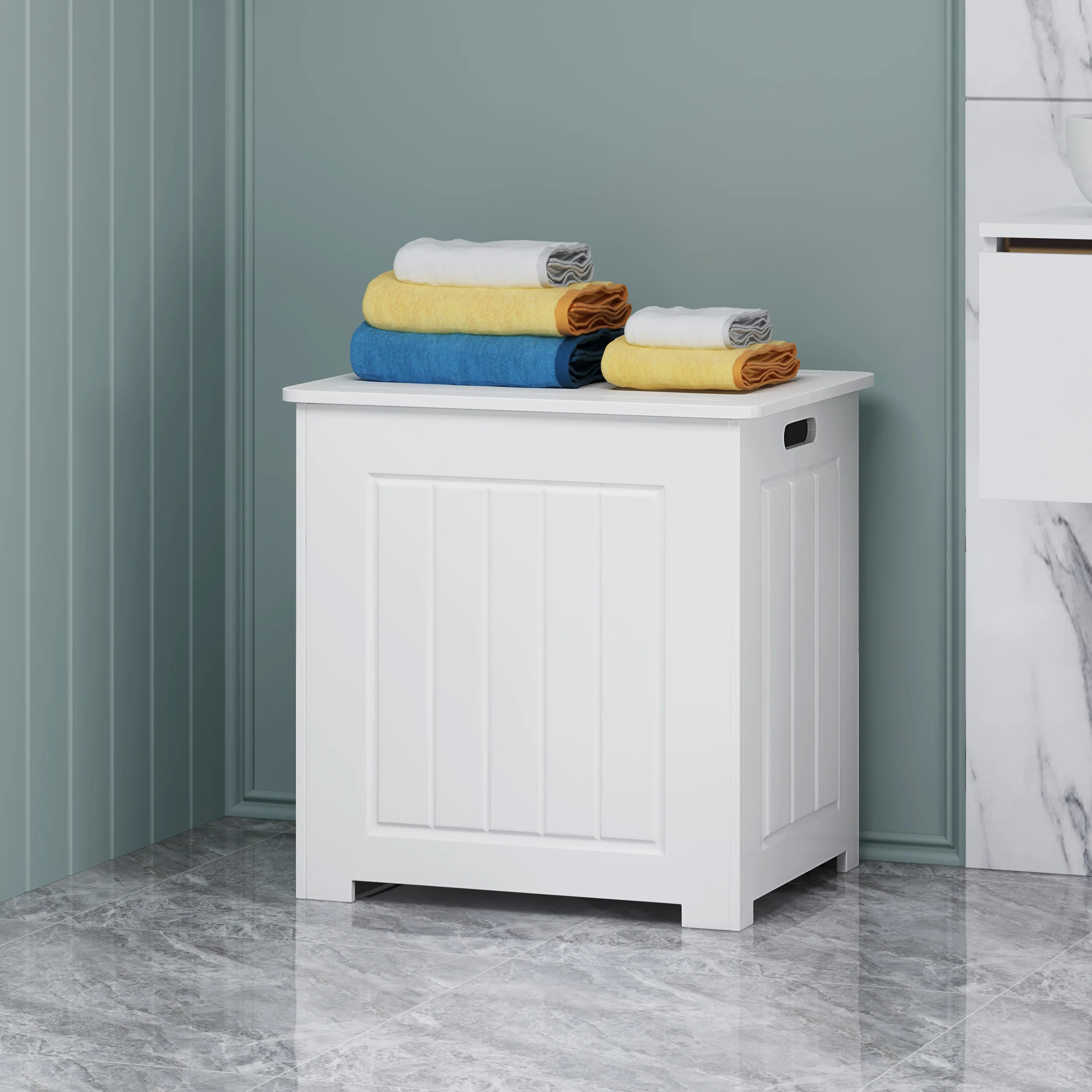 Maat Modern Laundry Hamper with Lid - furnishings