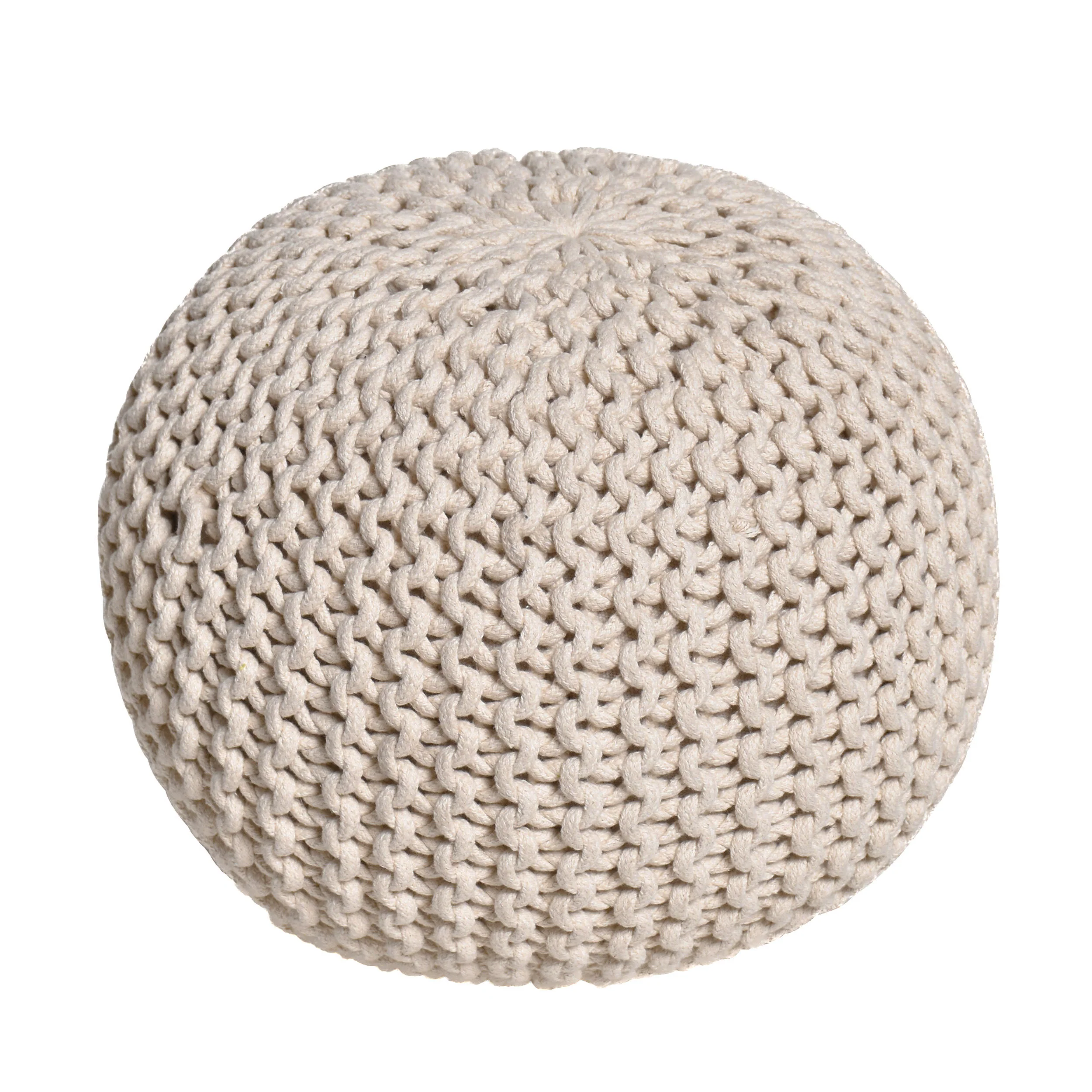 Poona Handcrafted Modern Cotton Pouf - furnishings