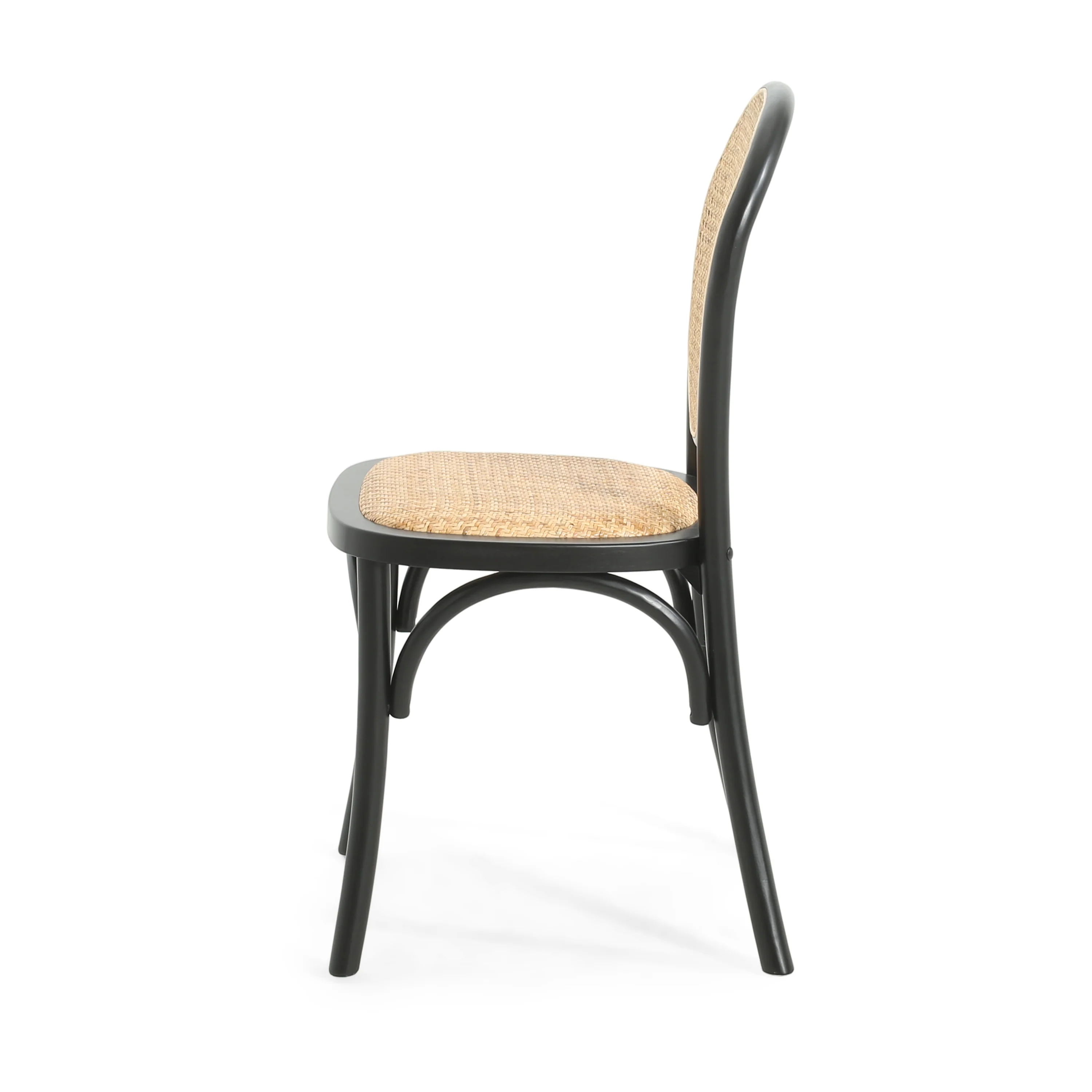 Torin Wood Dining Chair with Cane Rattan Wood Webbing - furnishings