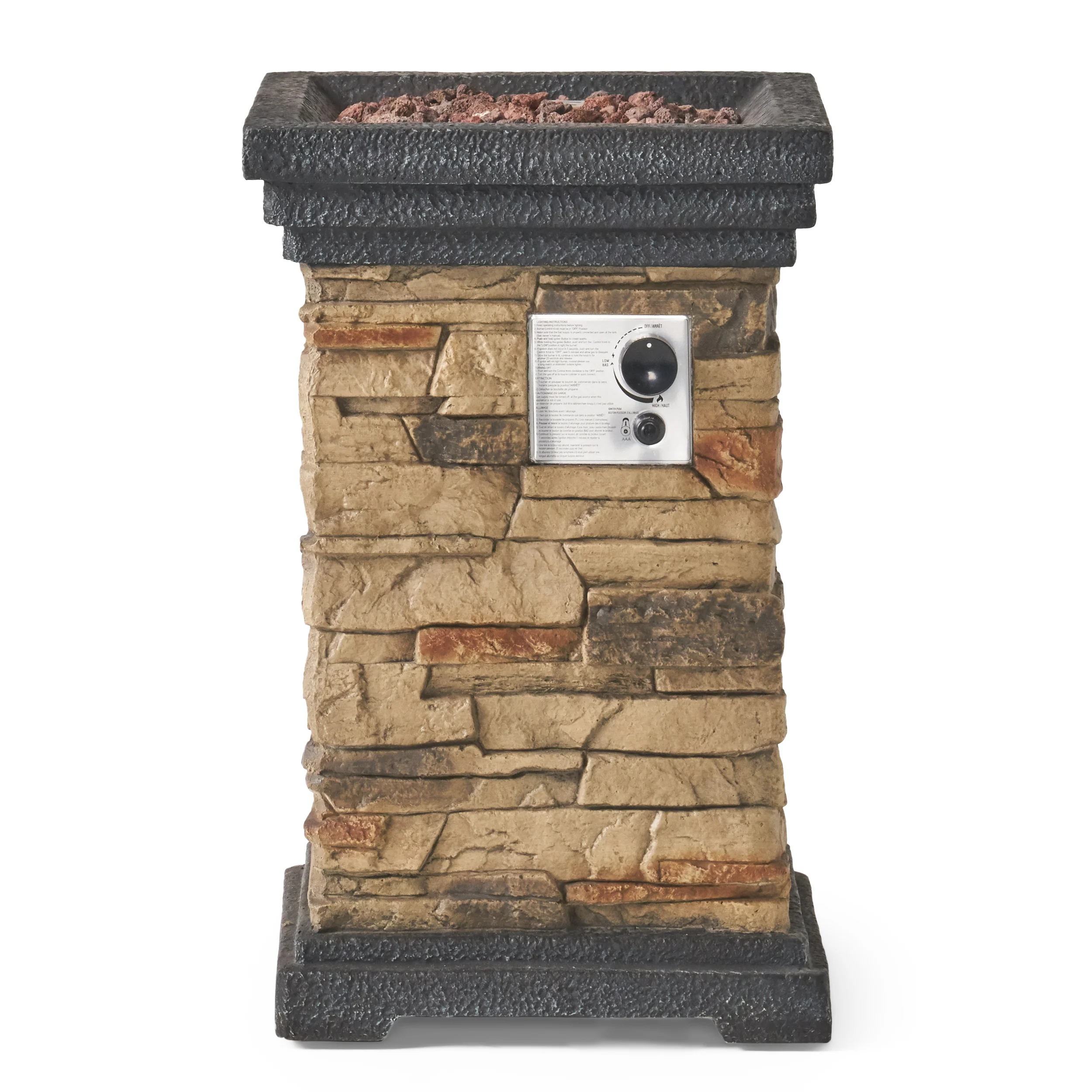 Troy Outdoor 19-inch Liquid Propane Fire Column - furnishings
