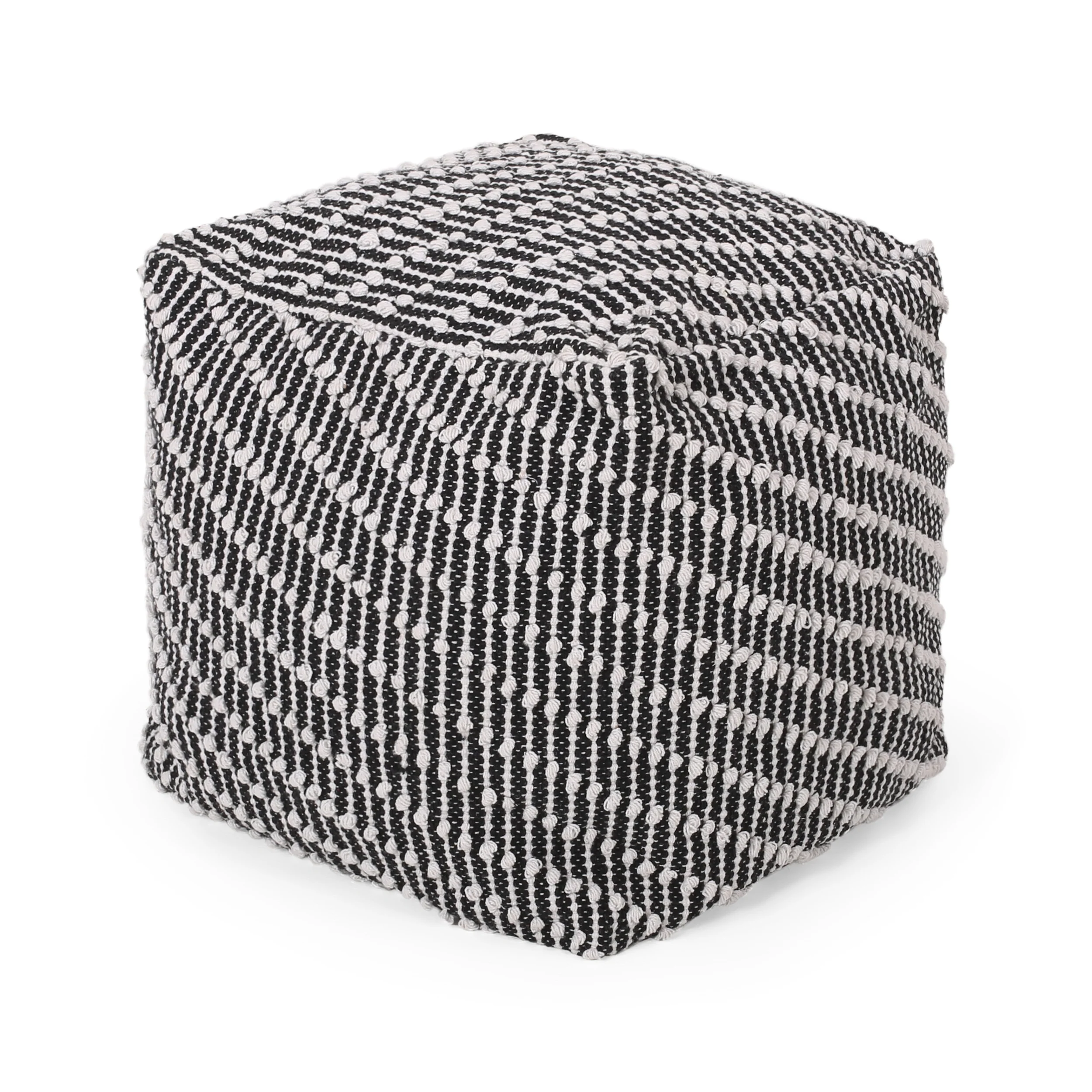 Jihad Boho Fabric Cube Pouf - furnishings