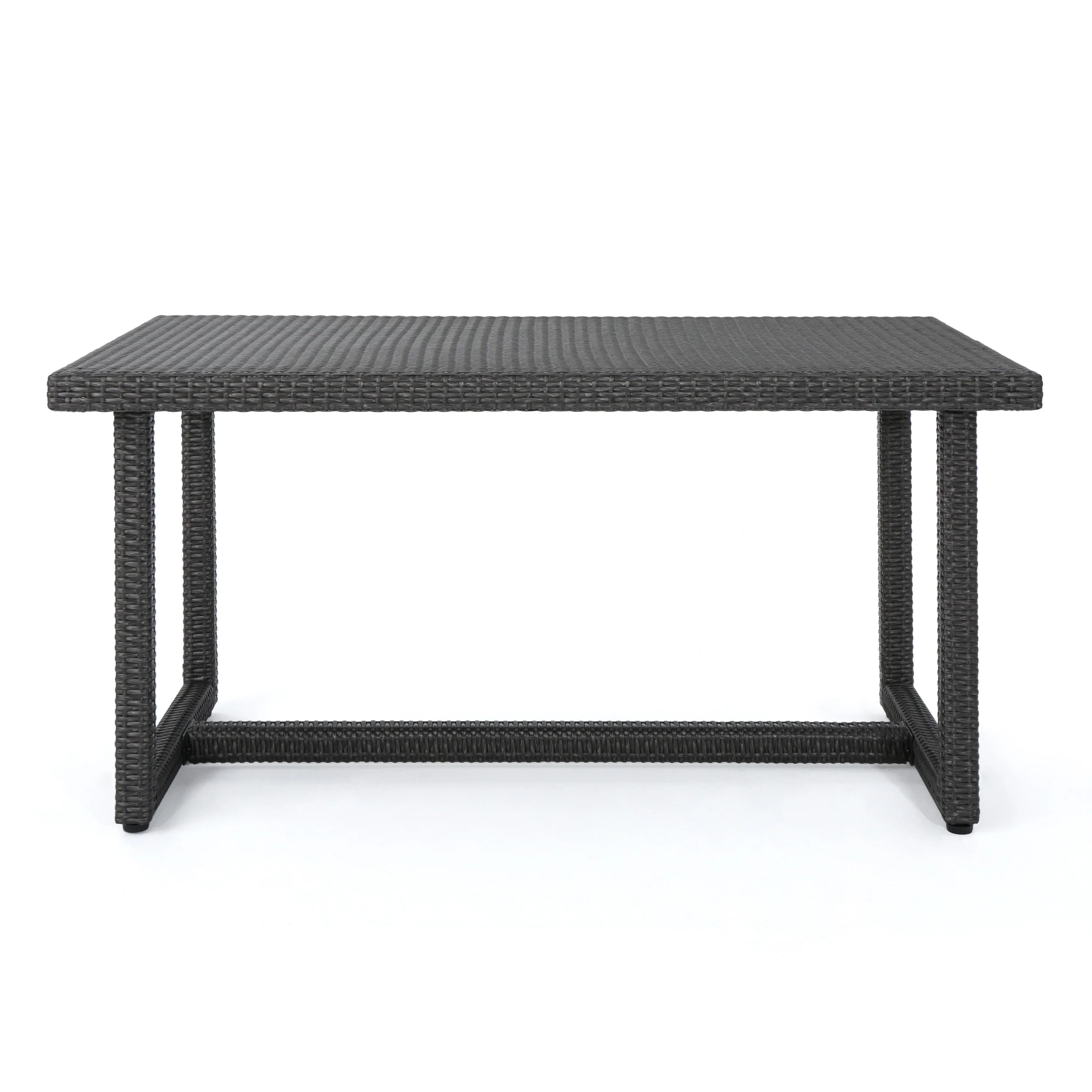 Liam Outdoor 7 Piece Wicker Dining Set, Grey - furnishings