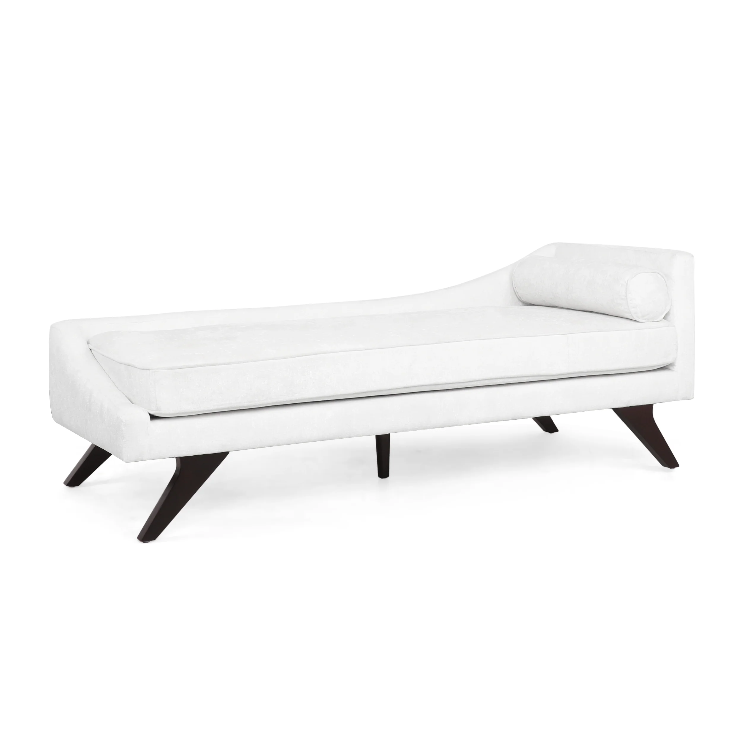 Alphonso Mid-Century Modern Fabric Chaise Lounge - furnishings