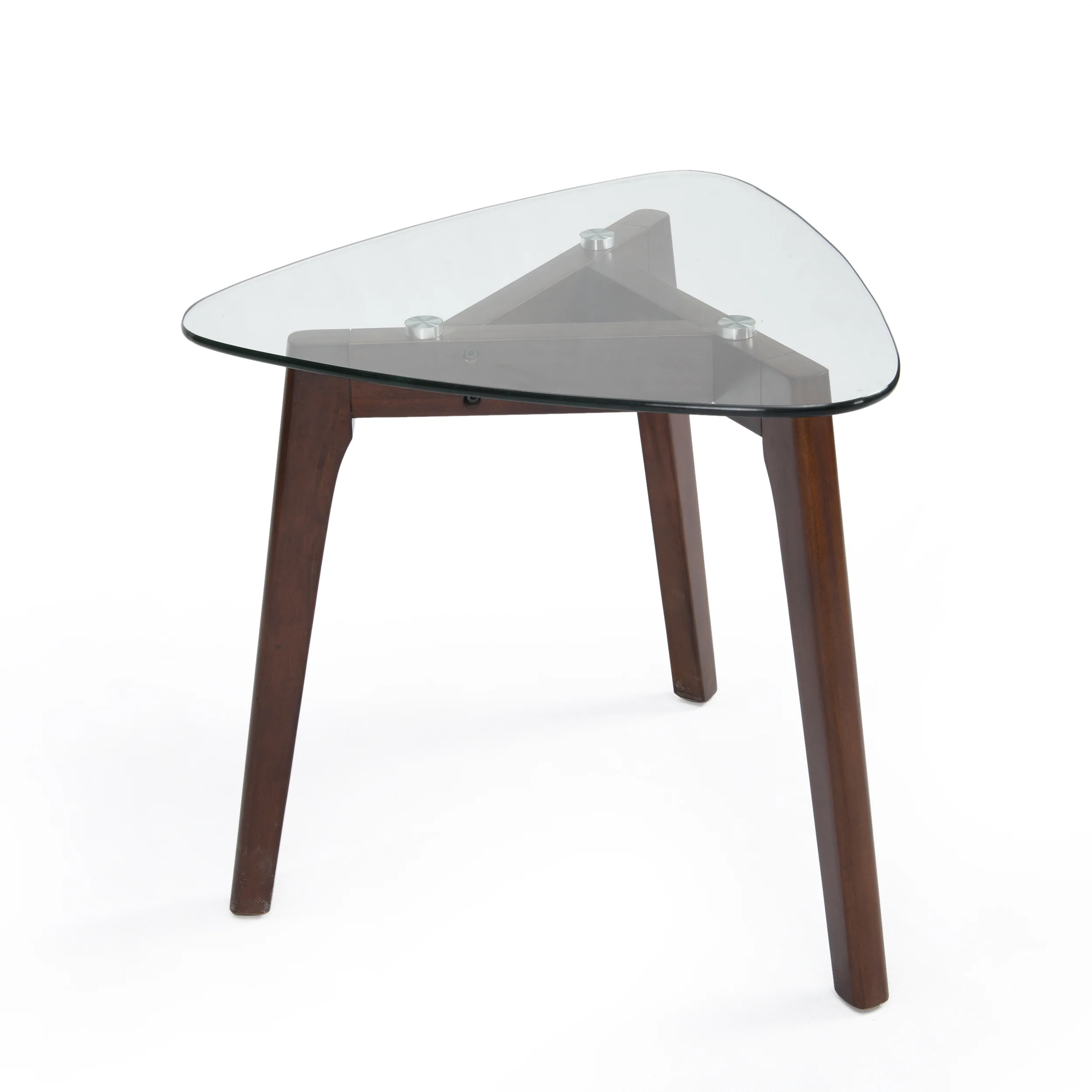 Mosier Mid-Century Modern End Table with Glass Top - furnishings