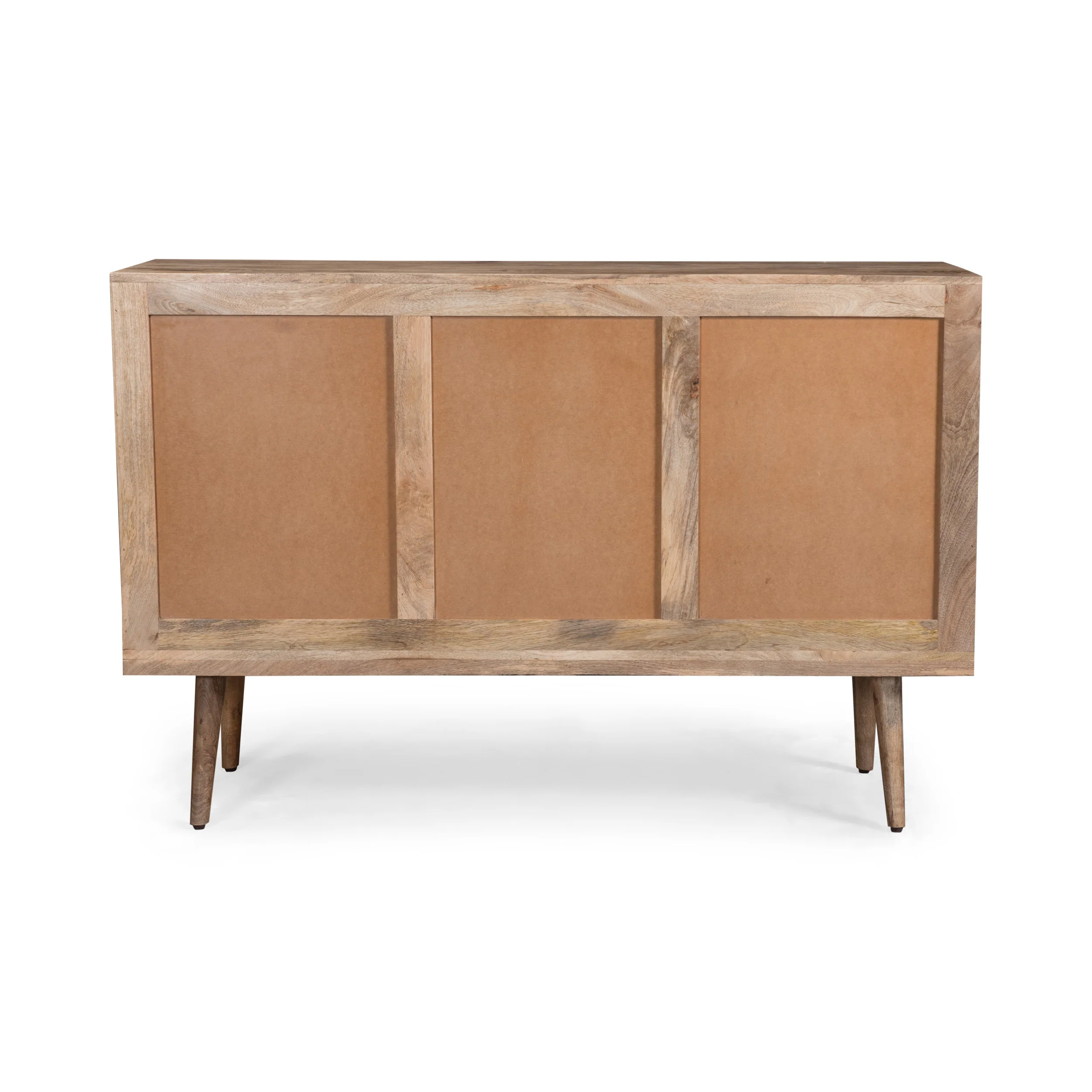 Zona Mid-Century Modern Mango Wood 3 Drawer Sideboard with 2 Doors - furnishings