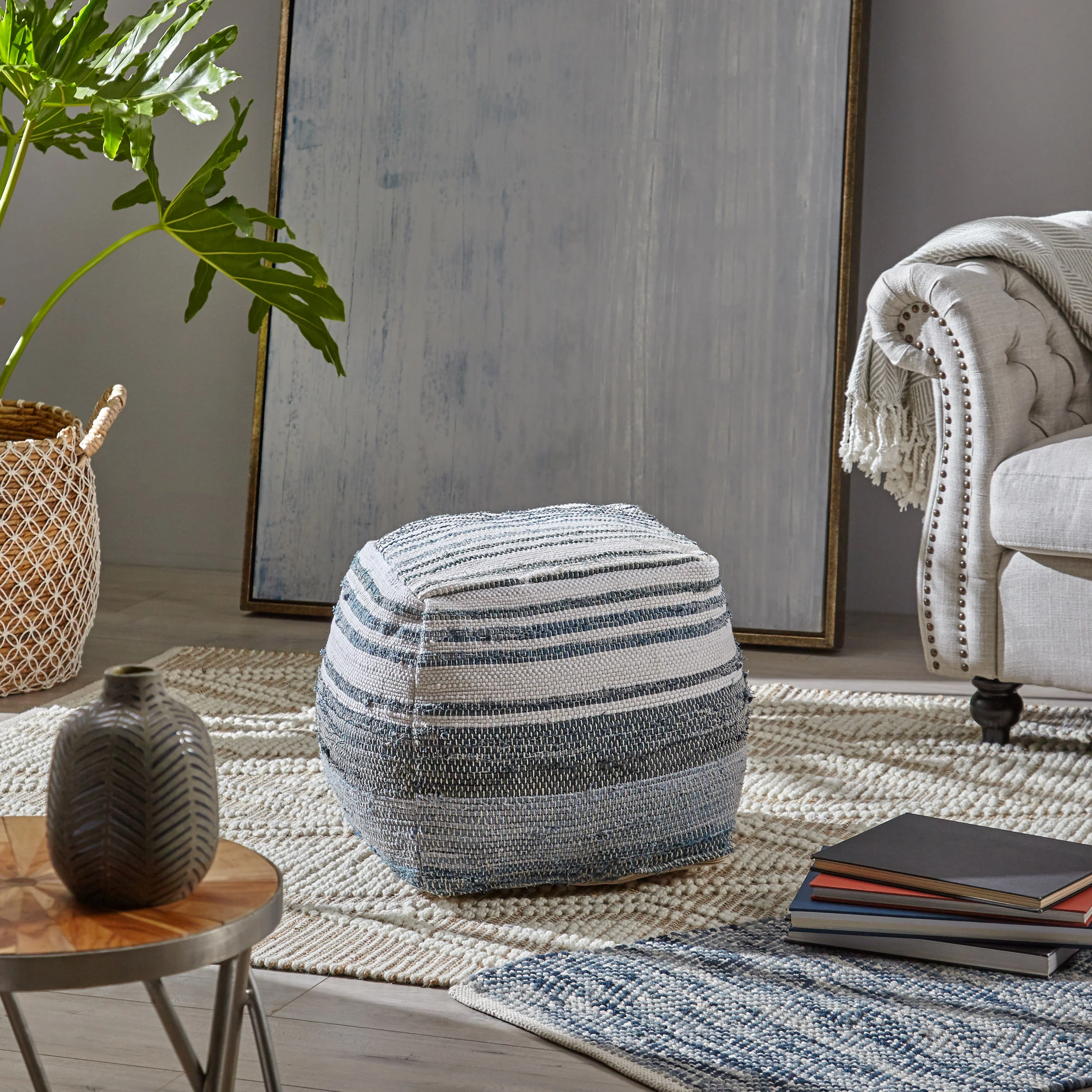 Althea Boho Cube Pouf - furnishings